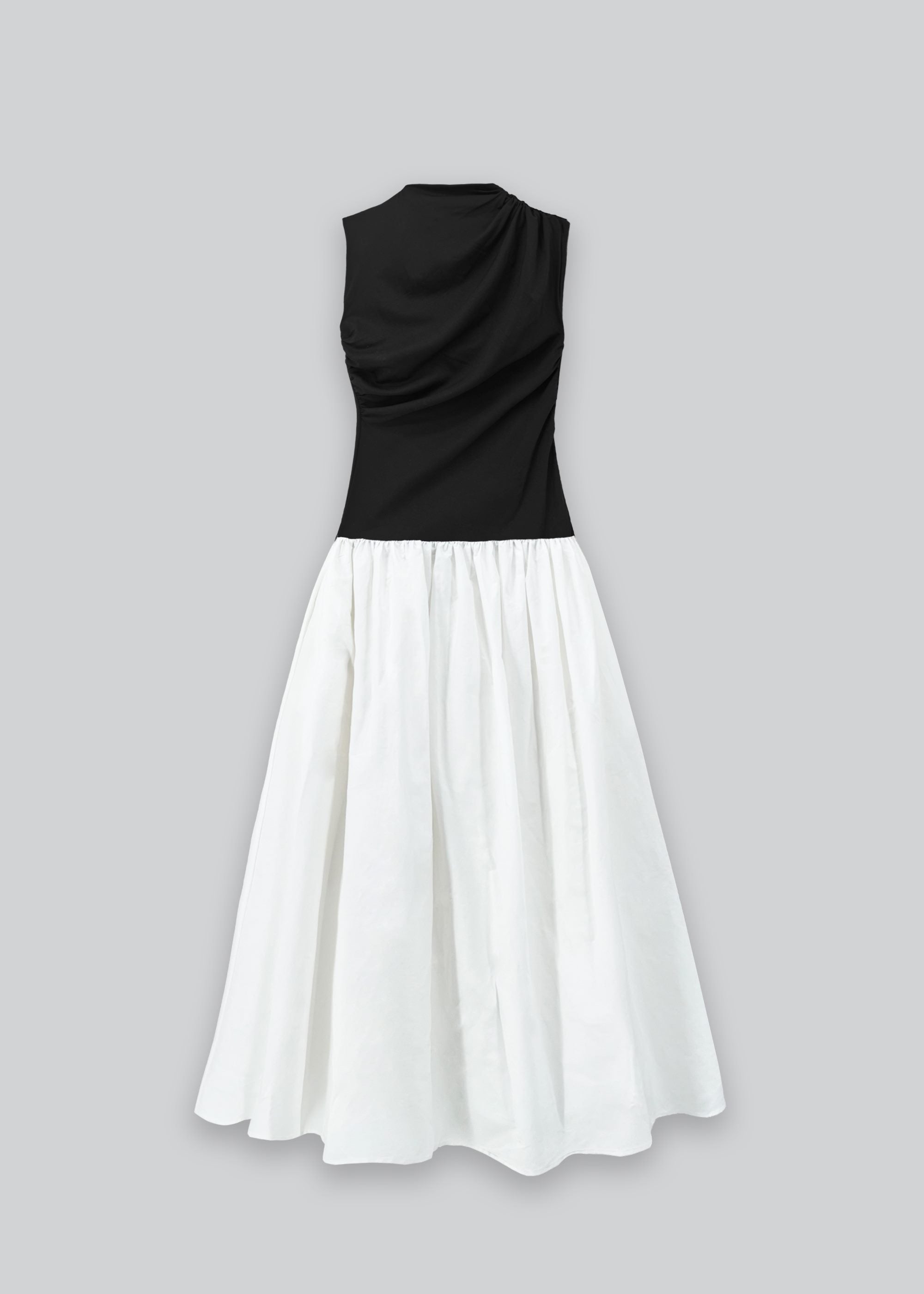 šaty Two-Tone Draped Maxi Dress