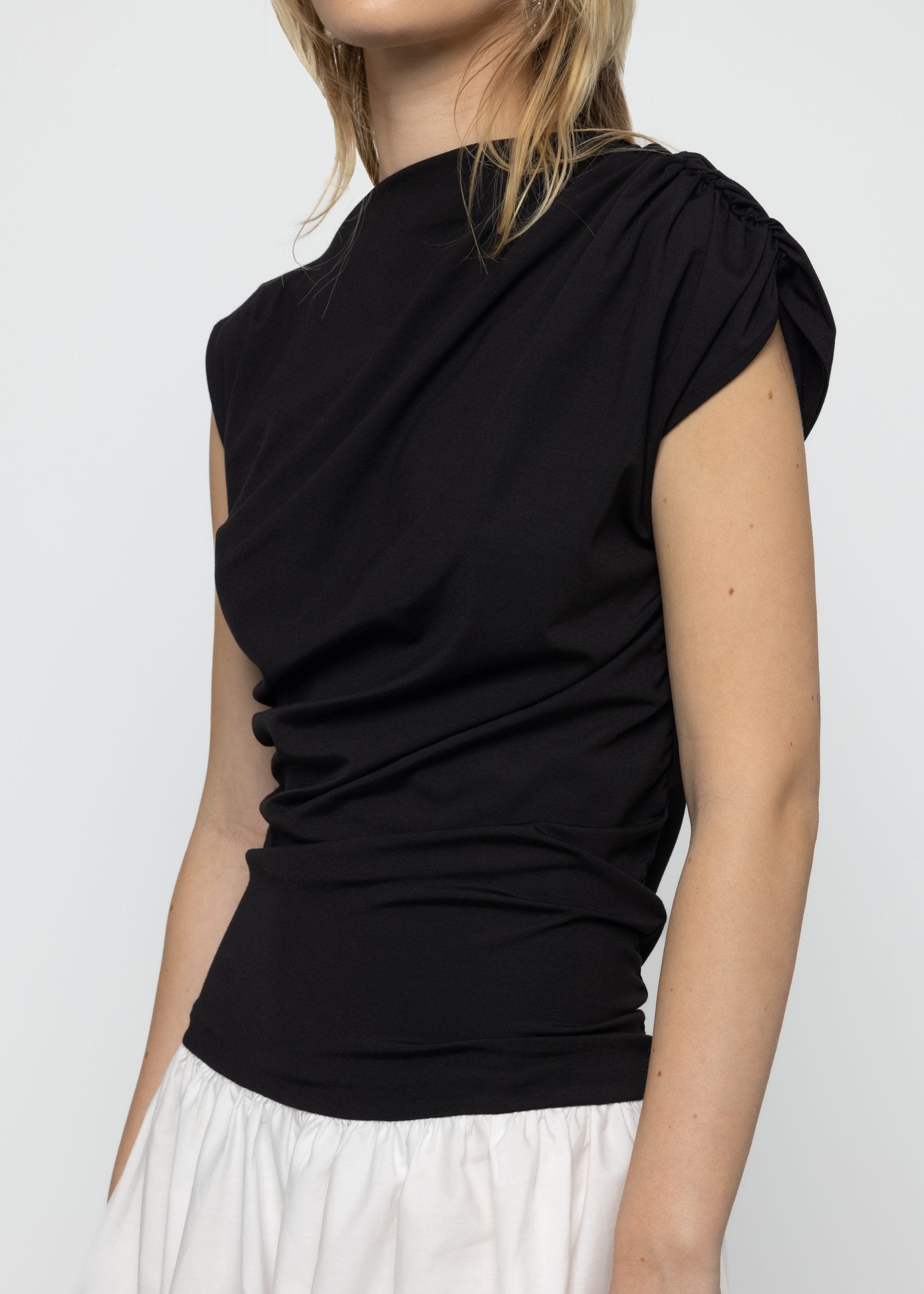 šaty Two-Tone Draped Maxi Dress