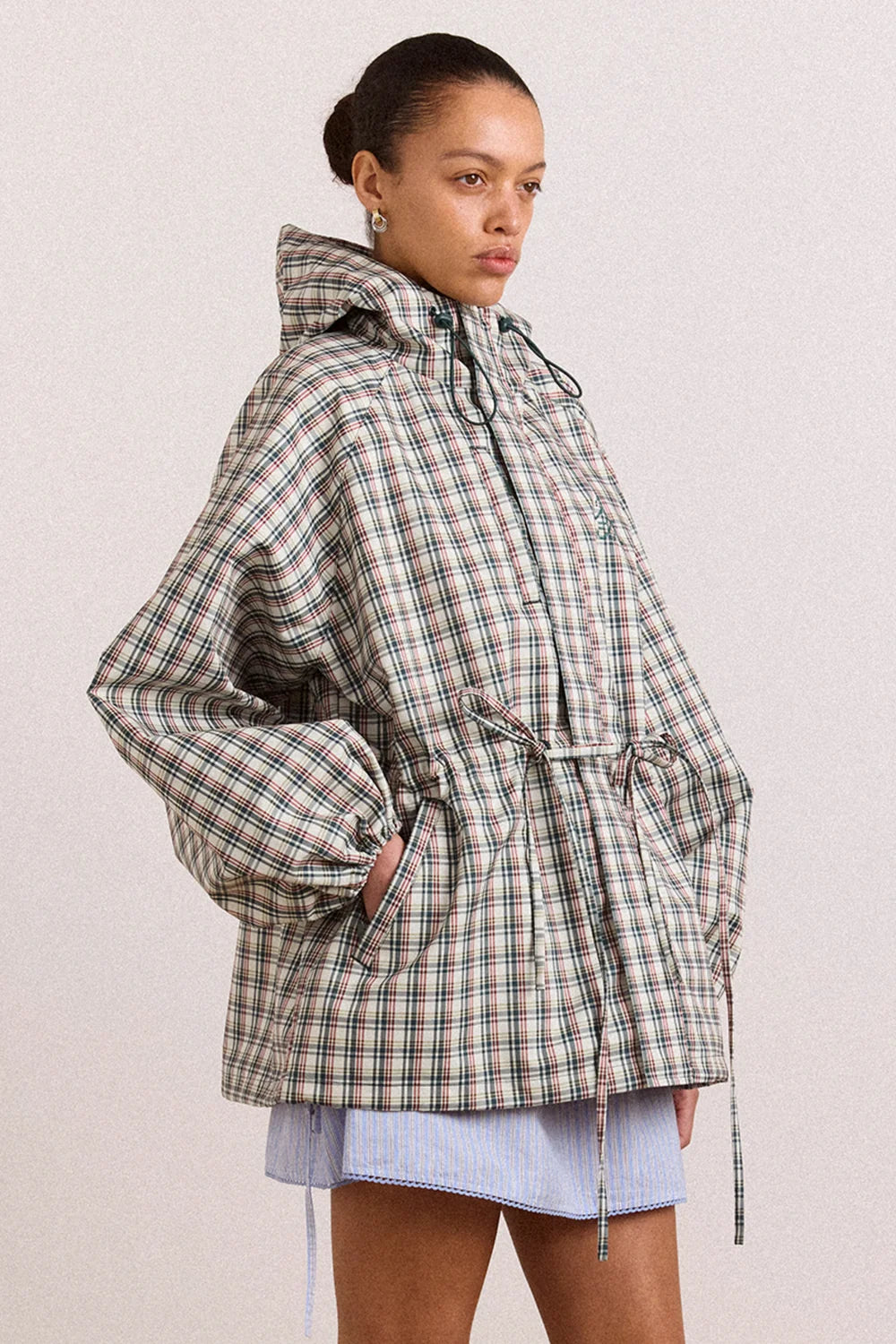 bunda Liu raincoat - Elderberry Check