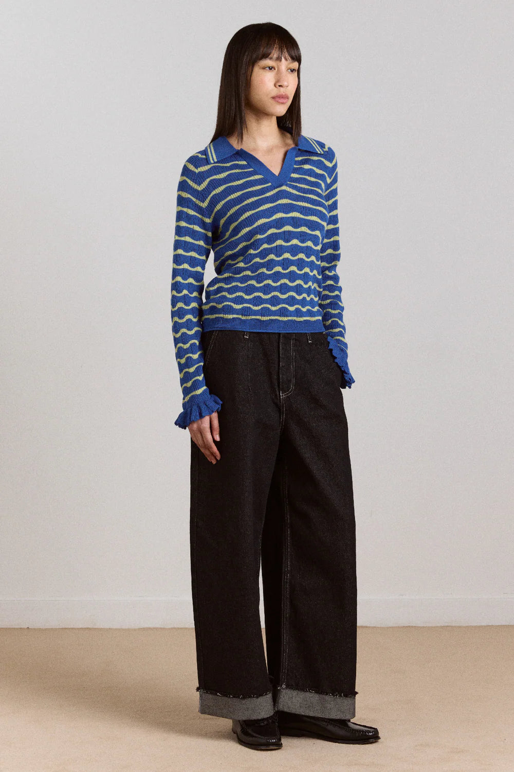 kalhoty loose fit pascal jeans black wash