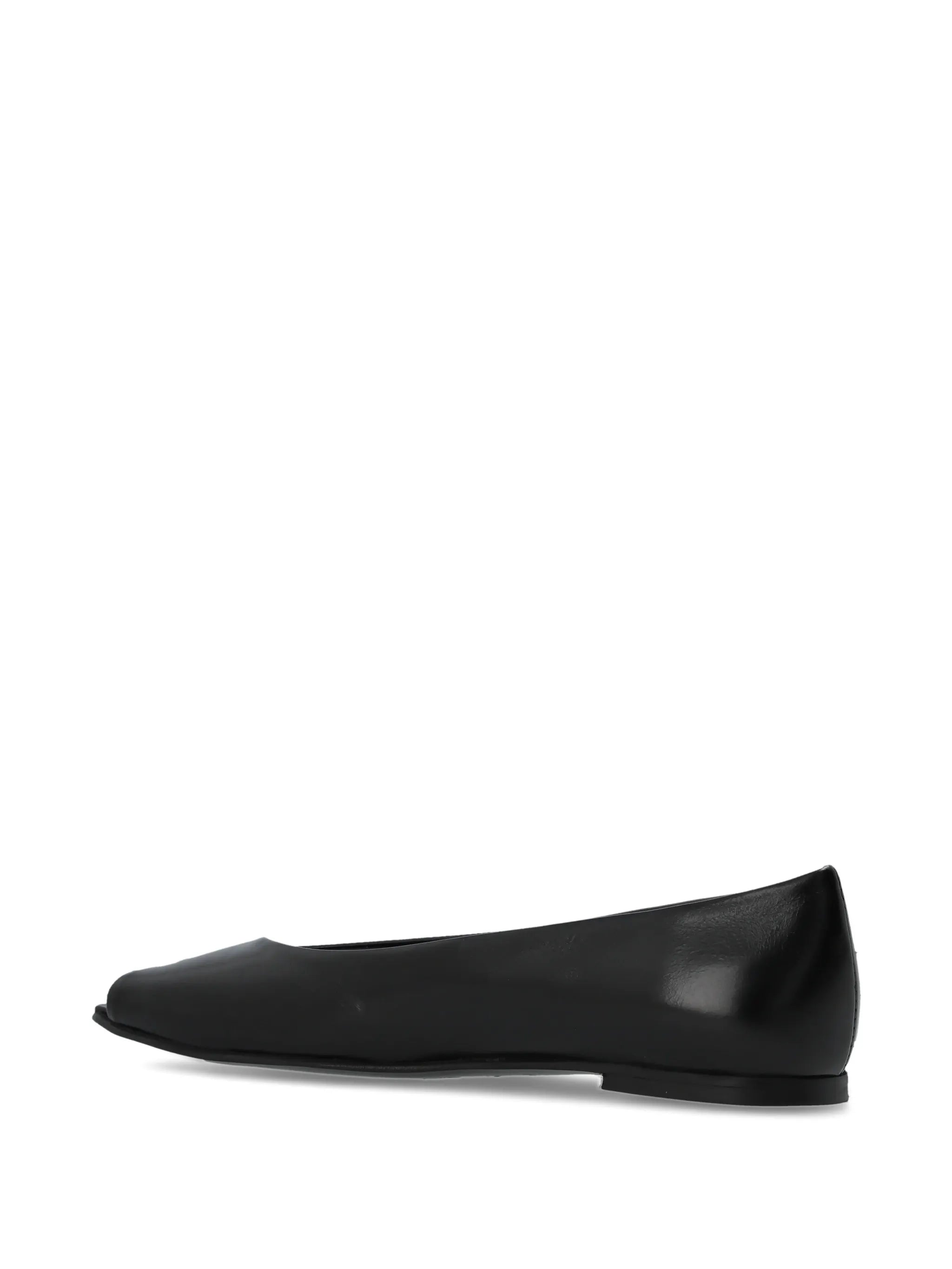 Katia black leather ballet flats