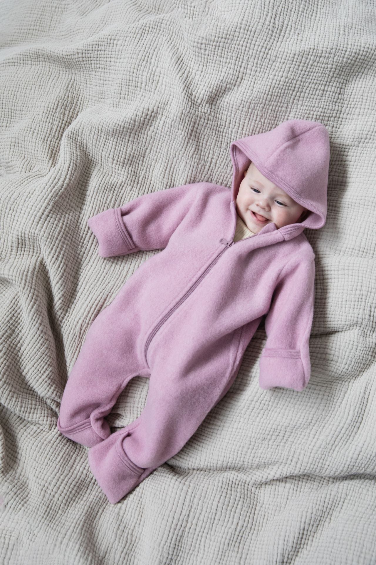 walnut woolen jumpsuit with zipper