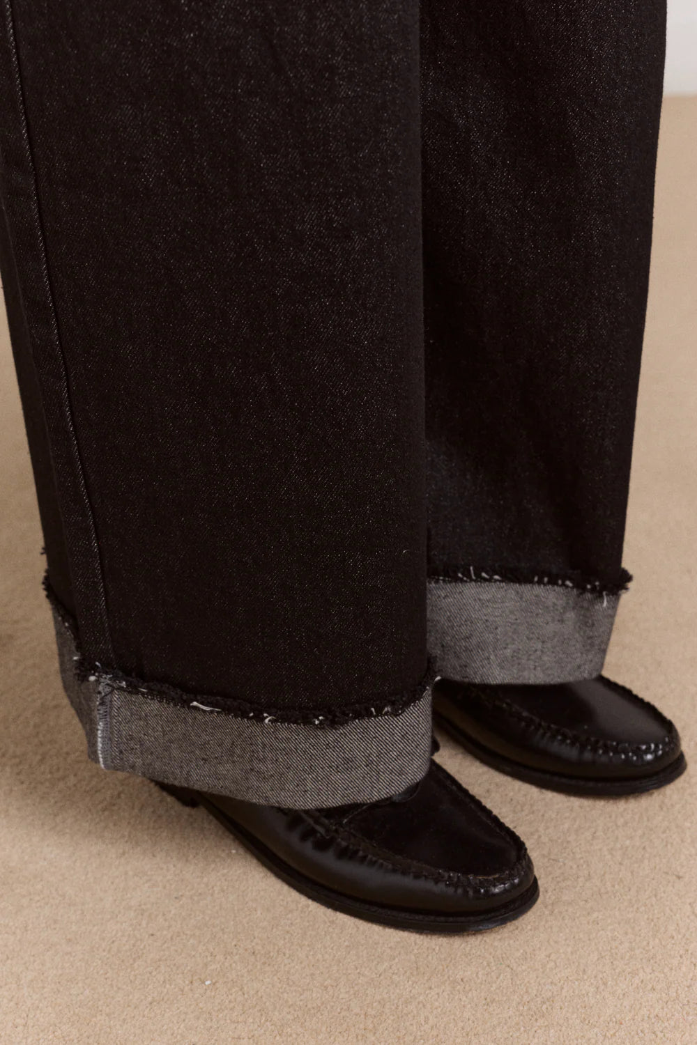 kalhoty loose fit pascal jeans black wash