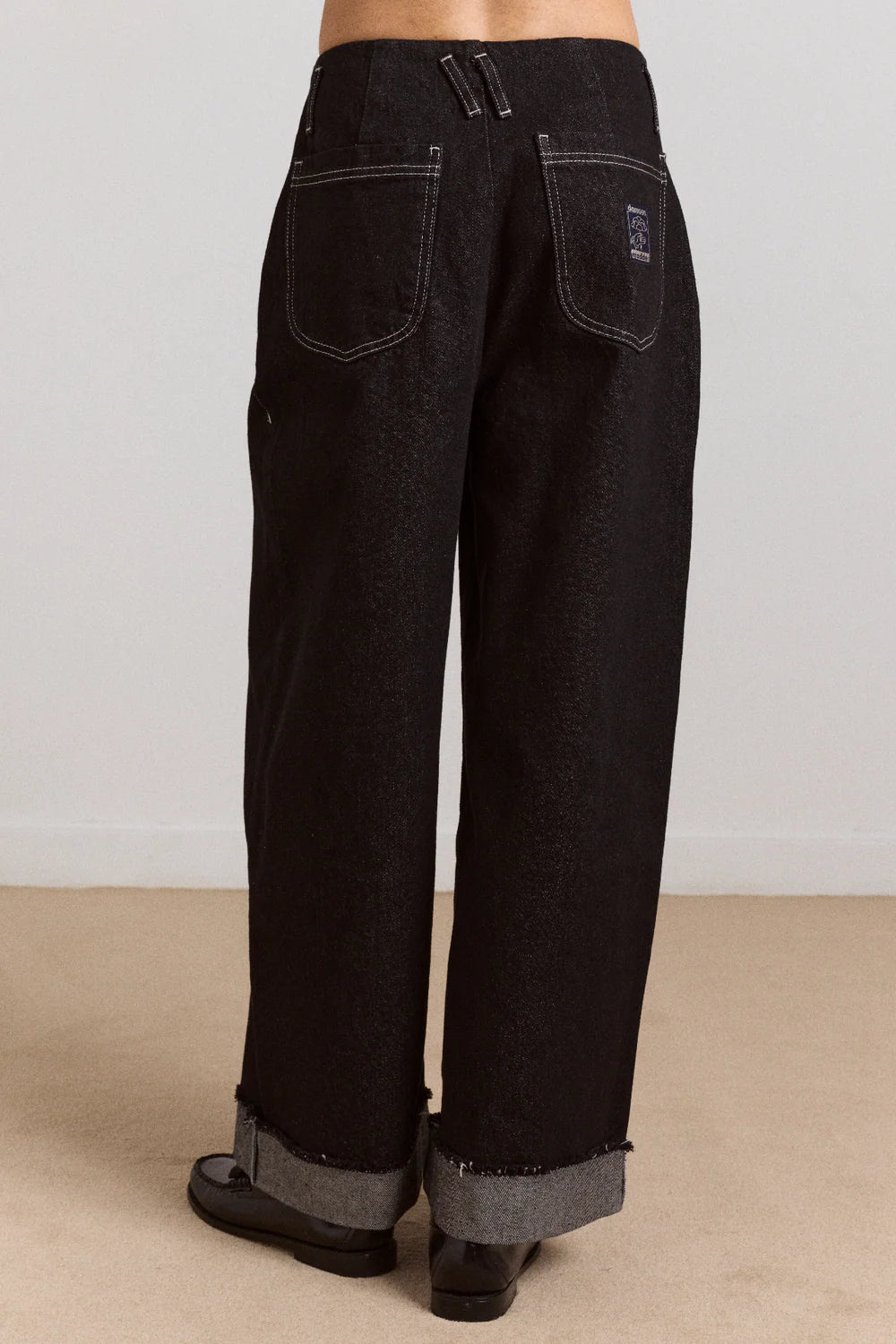 kalhoty loose fit pascal jeans black wash