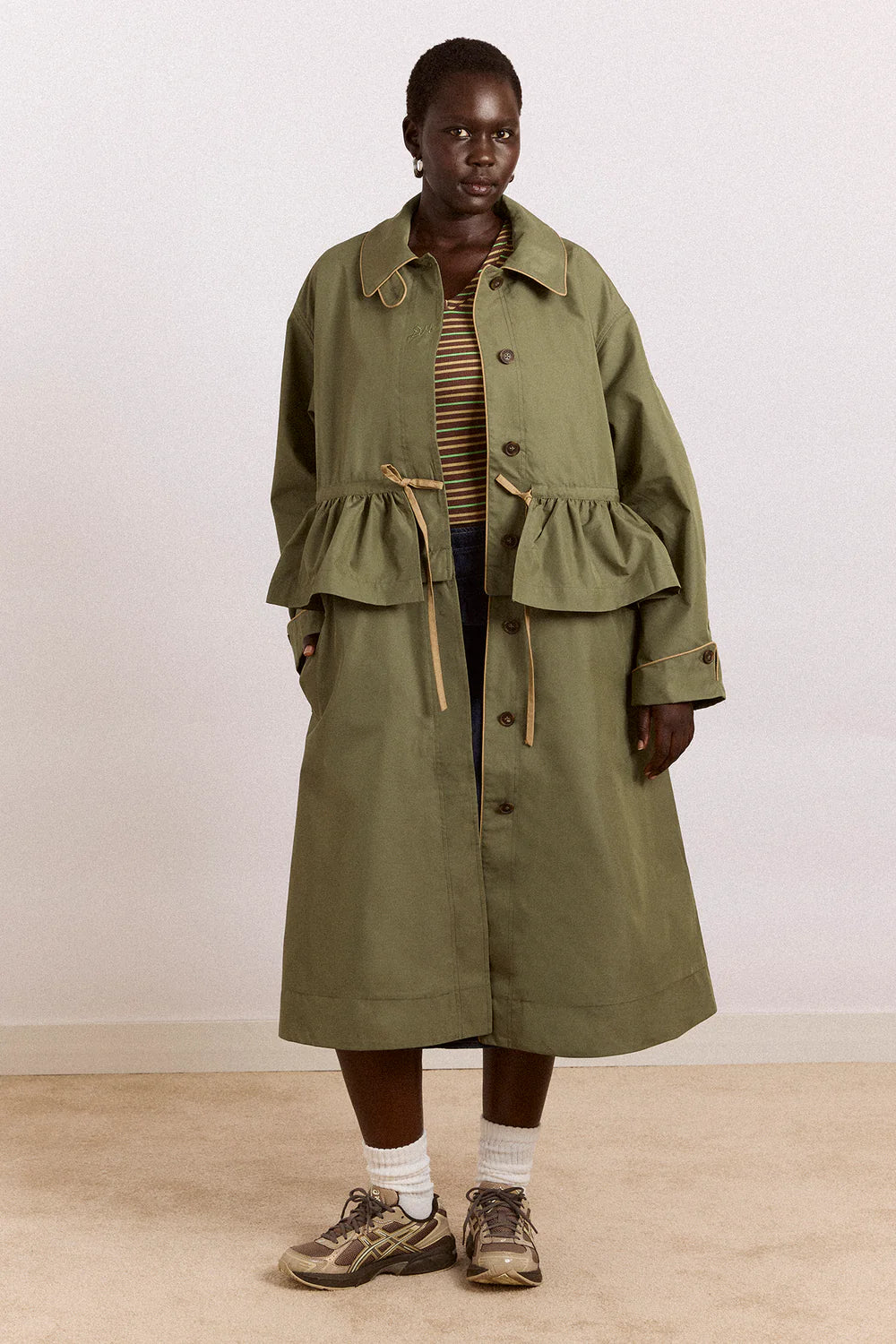 multi-kabát myrtle trench sage