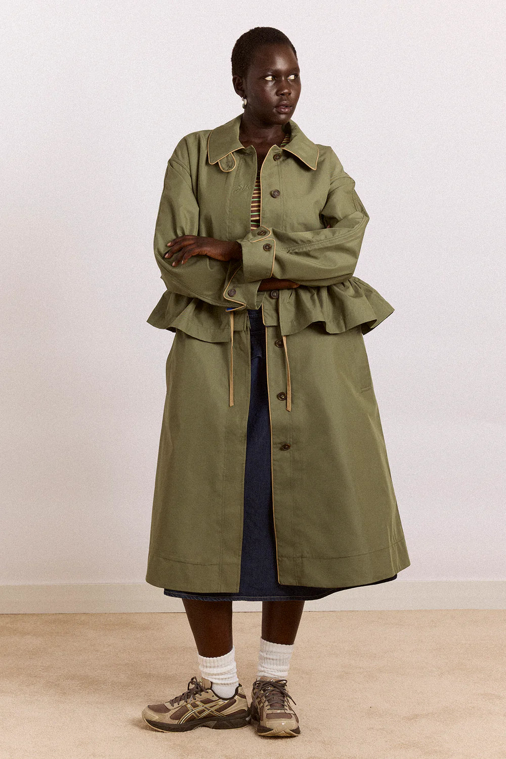 multi-kabát myrtle trench sage