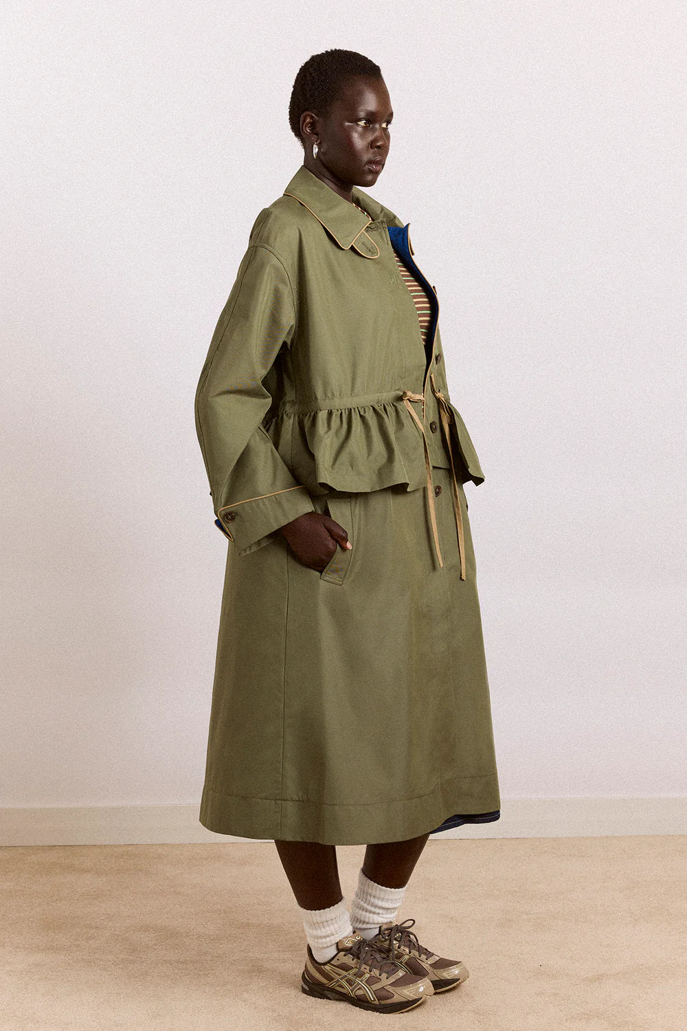 multi-kabát myrtle trench sage