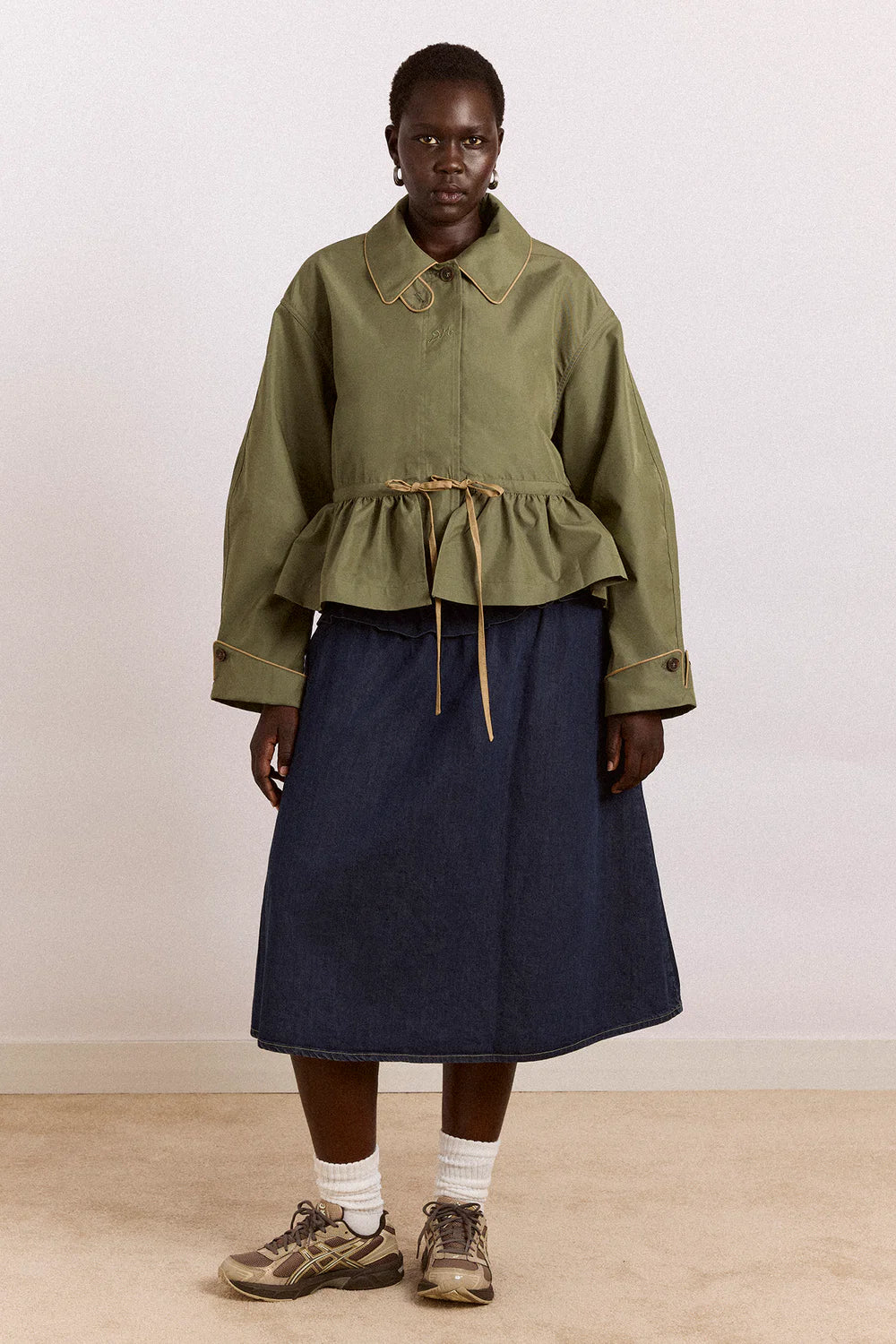 multi-kabát myrtle trench sage