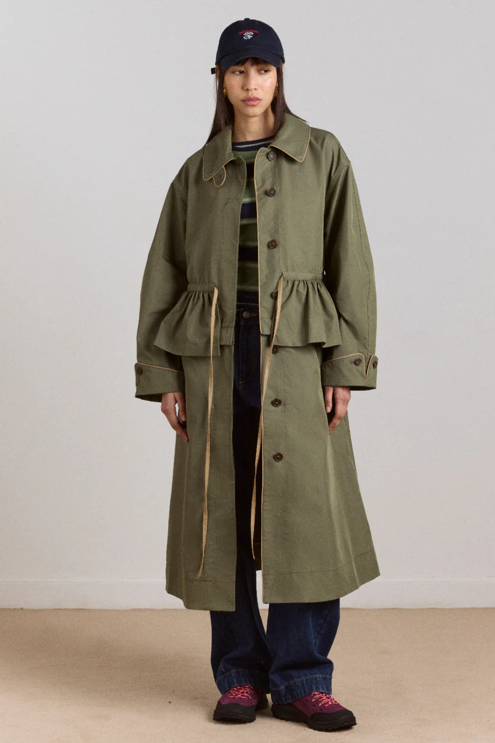 multi-kabát myrtle trench sage