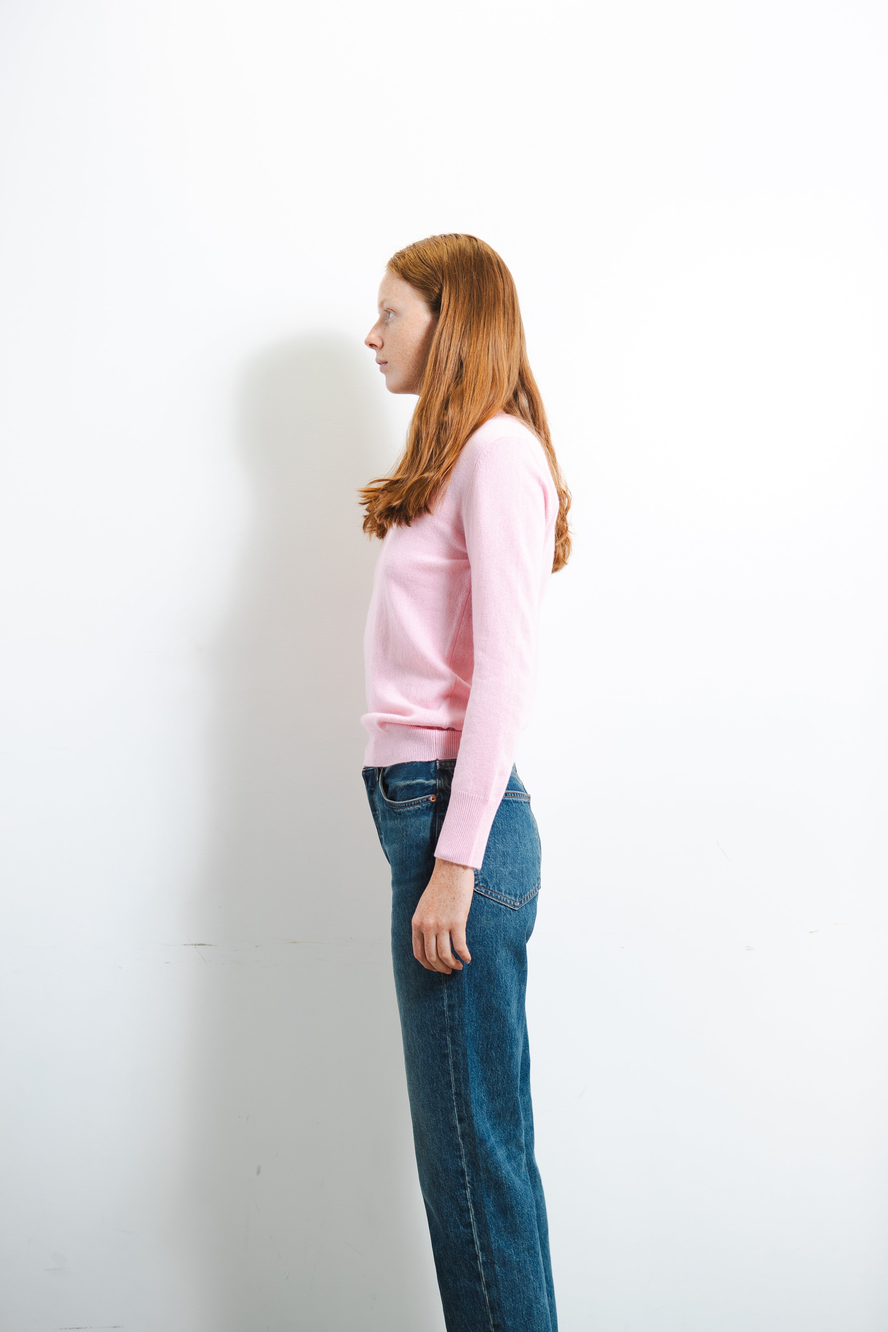 classic Pink Blush cashmere sweater