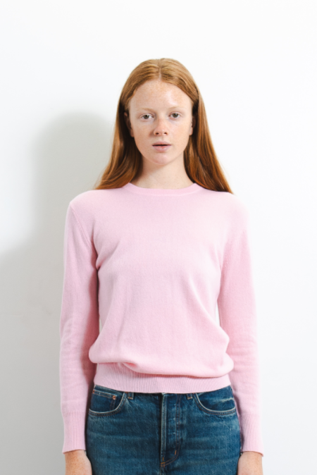 classic Pink Blush cashmere sweater