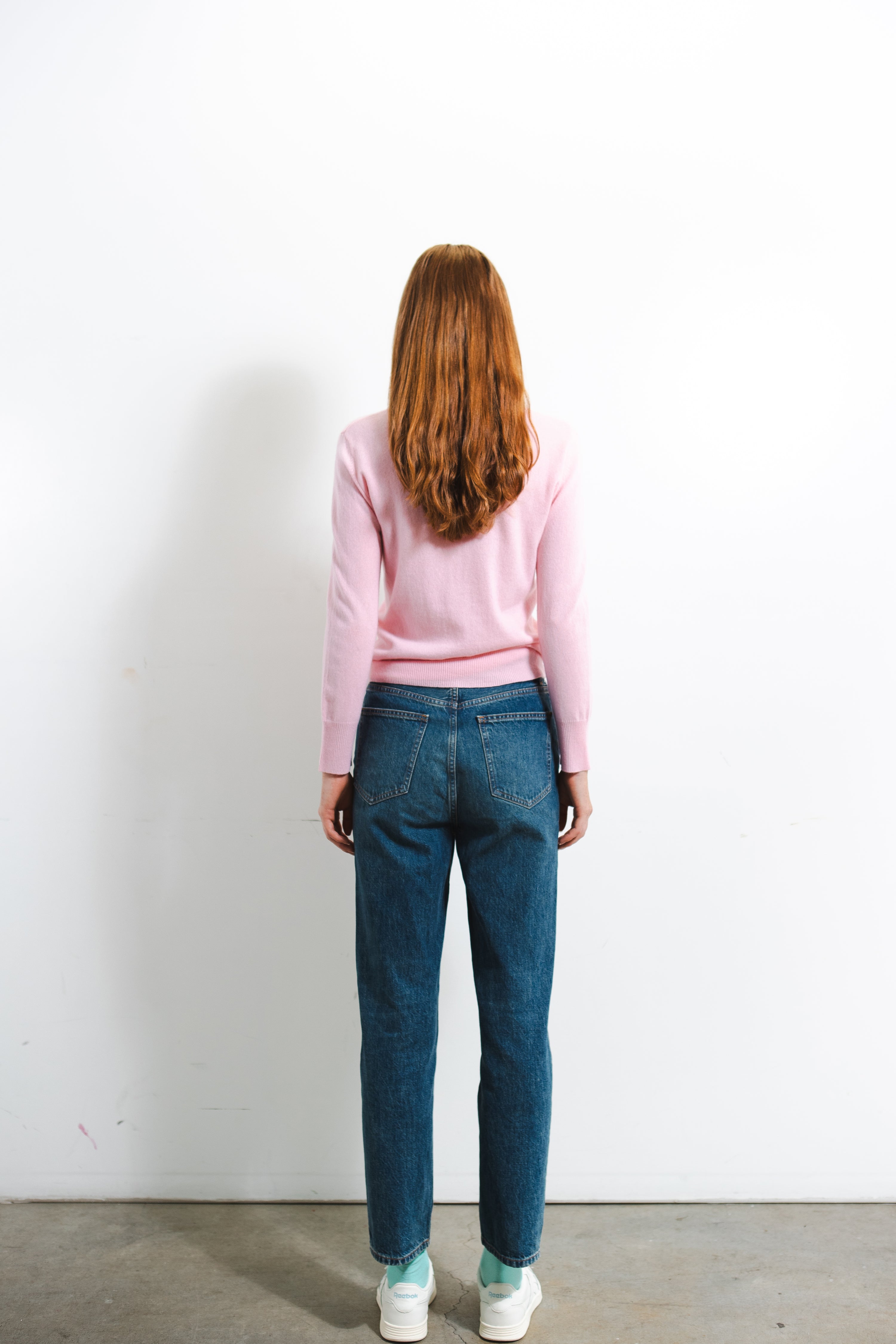 classic Pink Blush cashmere sweater