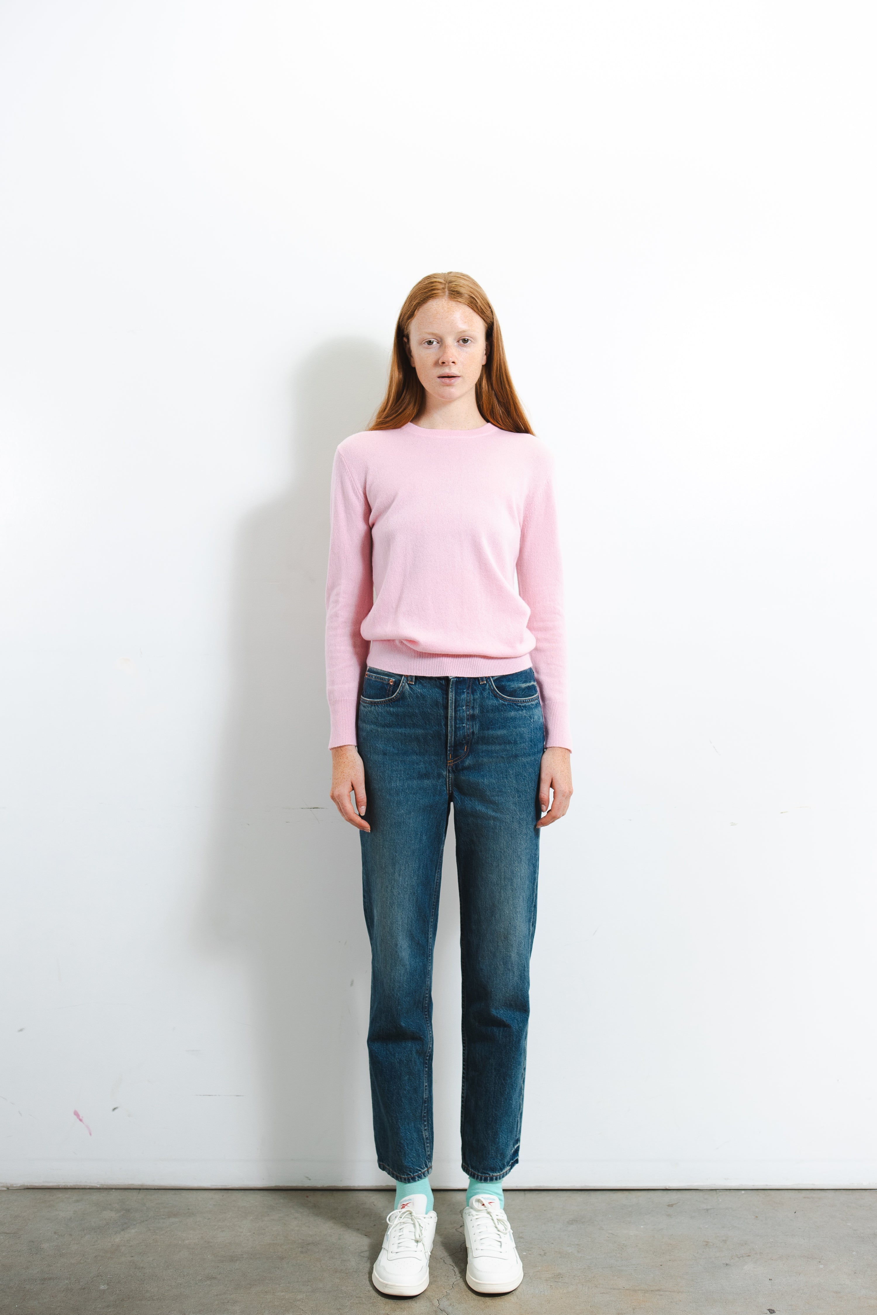 classic Pink Blush cashmere sweater