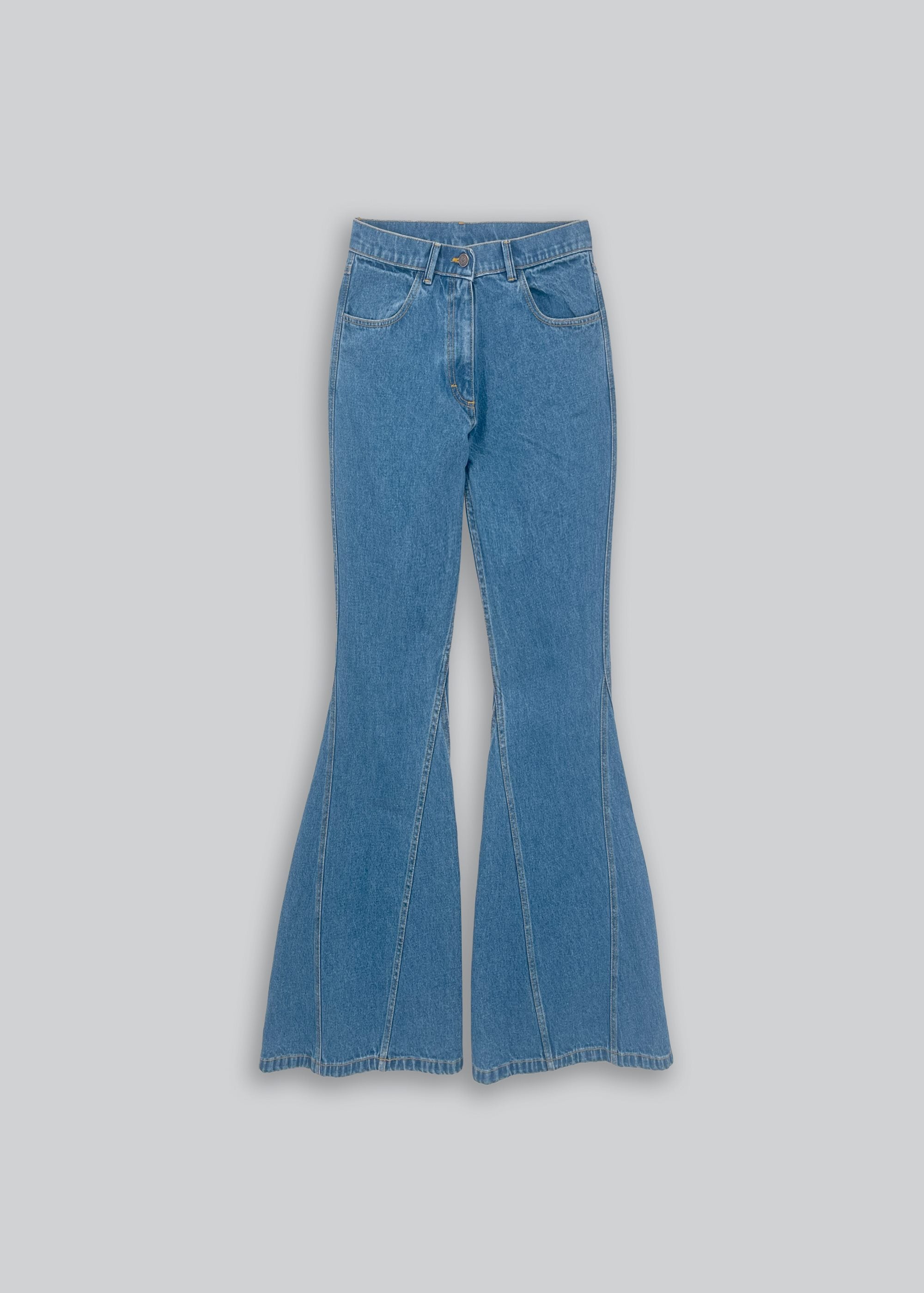 Flared denim pants