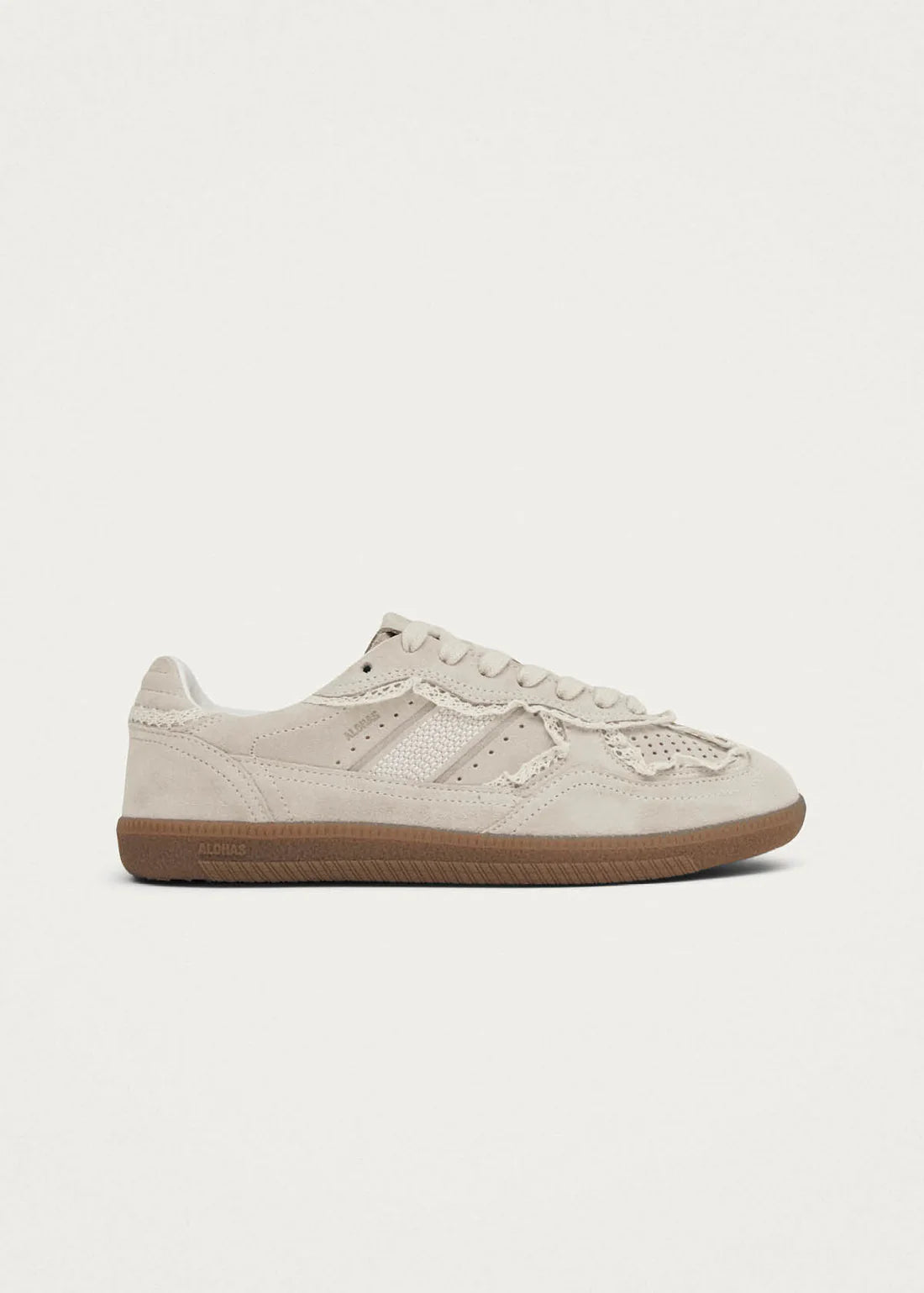 sneakers TB. 490 crochet cream leather