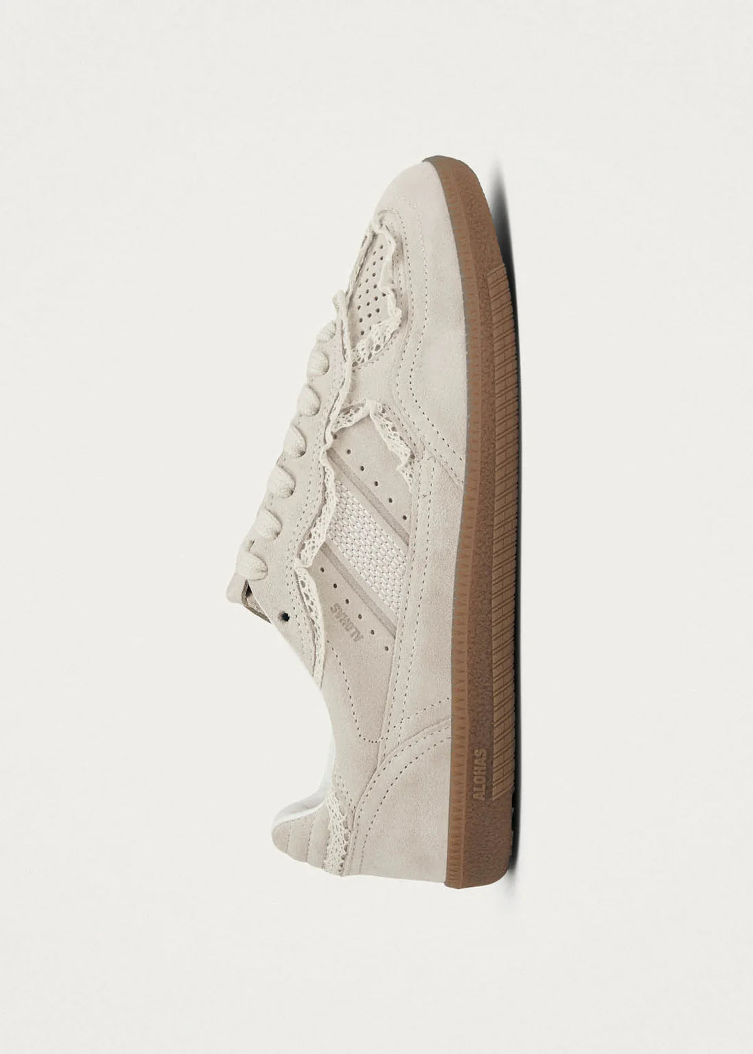 sneakers TB. 490 crochet cream leather