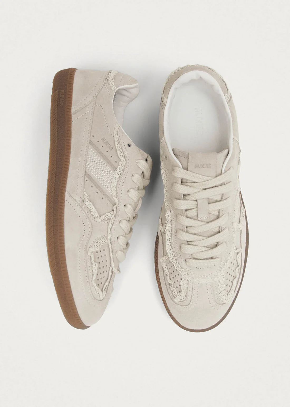 sneakers TB. 490 crochet cream leather