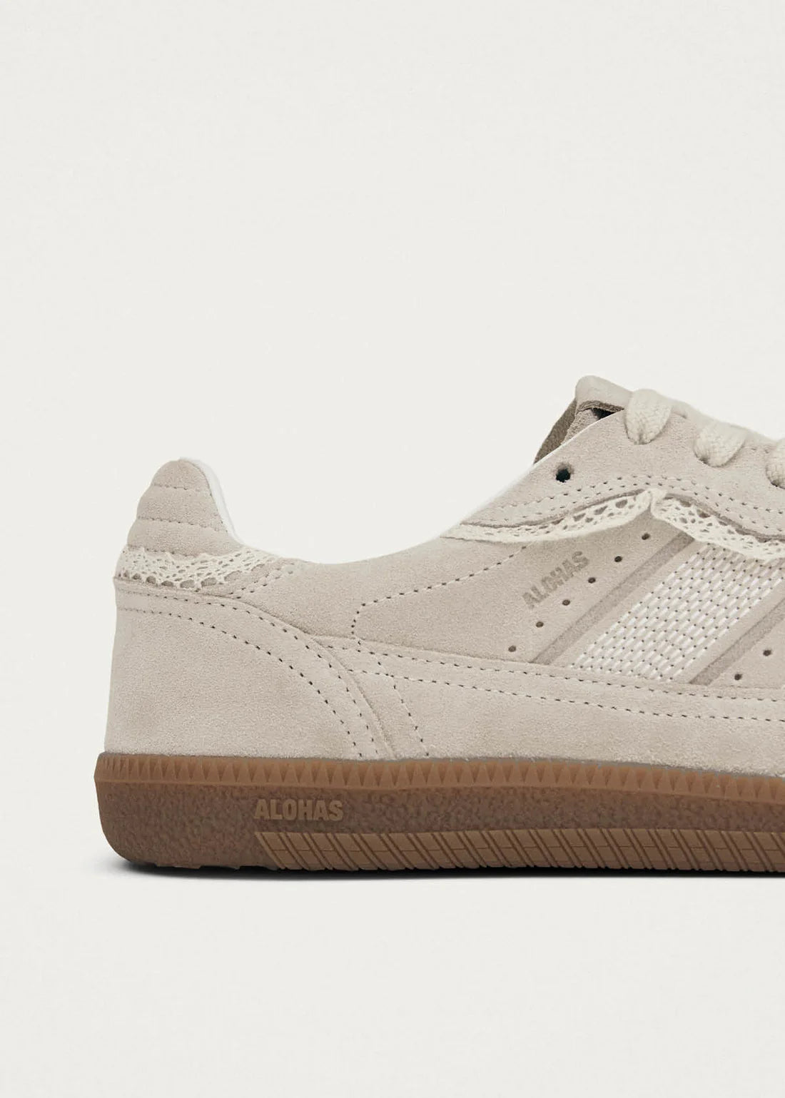 sneakers TB. 490 crochet cream leather