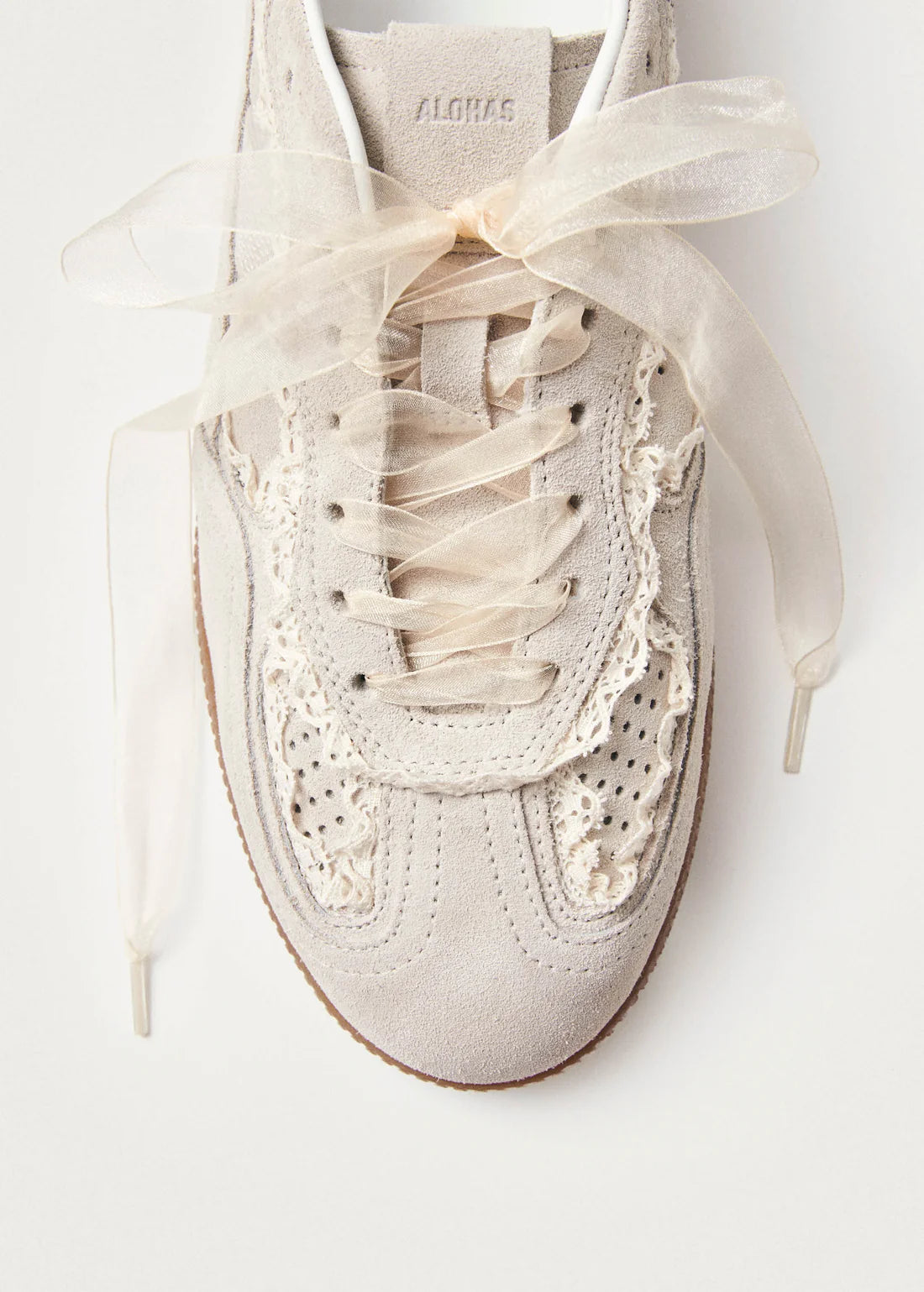 sneakers TB. 490 crochet cream leather