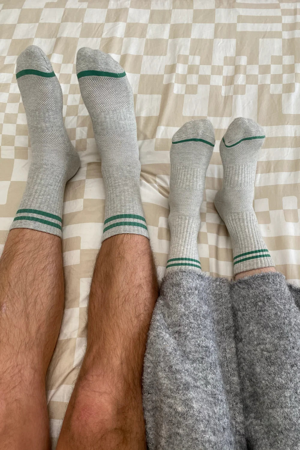 ponožky Boyfriend extended -  LT. Grey
