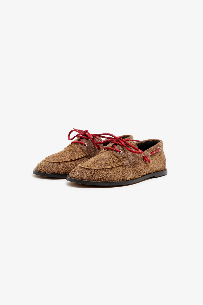 moccasins Ariete suede hairy caramel