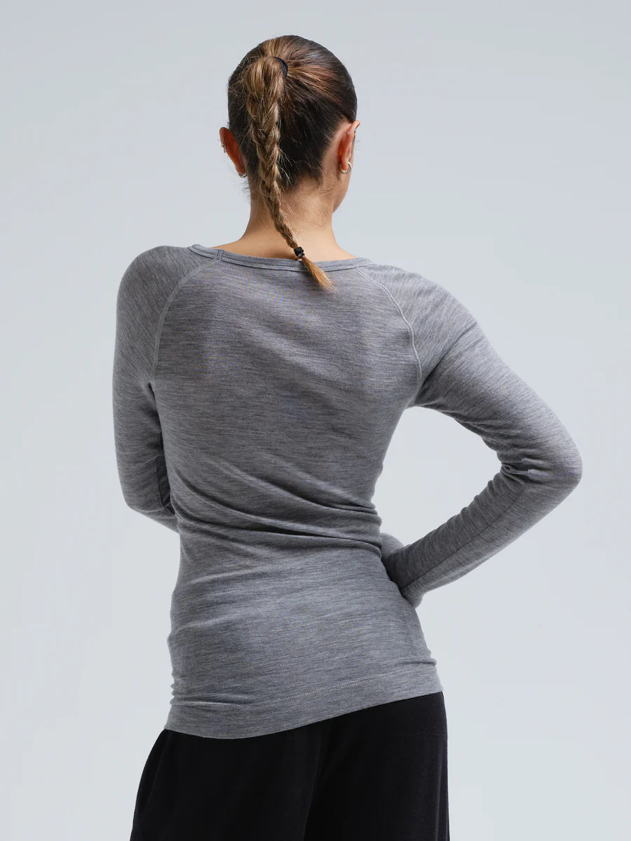t-shirt Woolen Jade gray melange