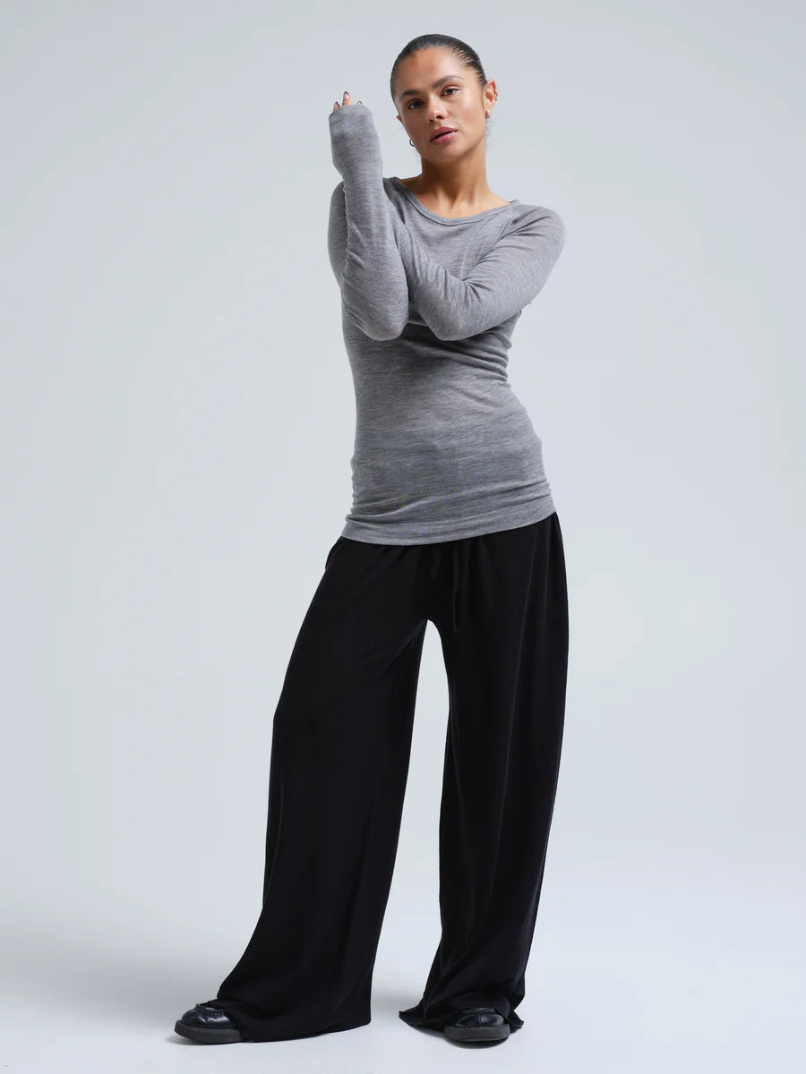 t-shirt Woolen Jade gray melange