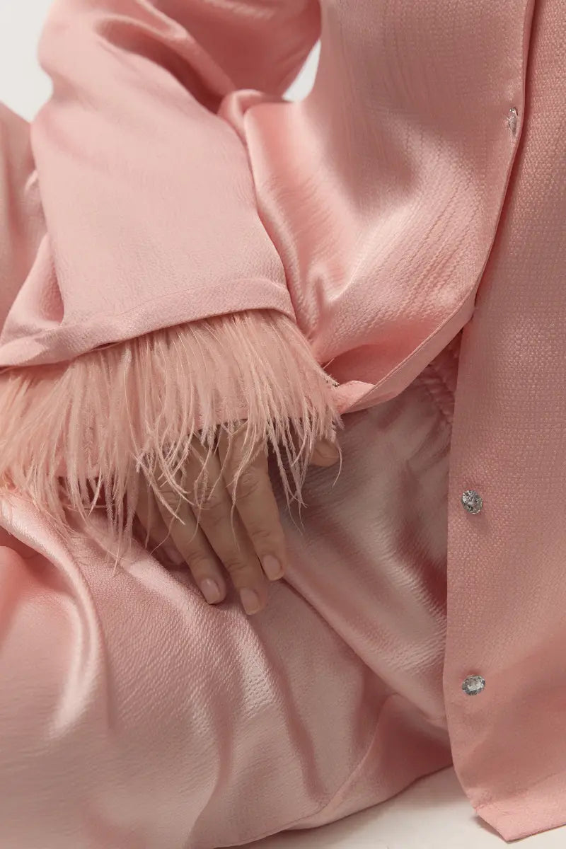 Blanca feather shirt