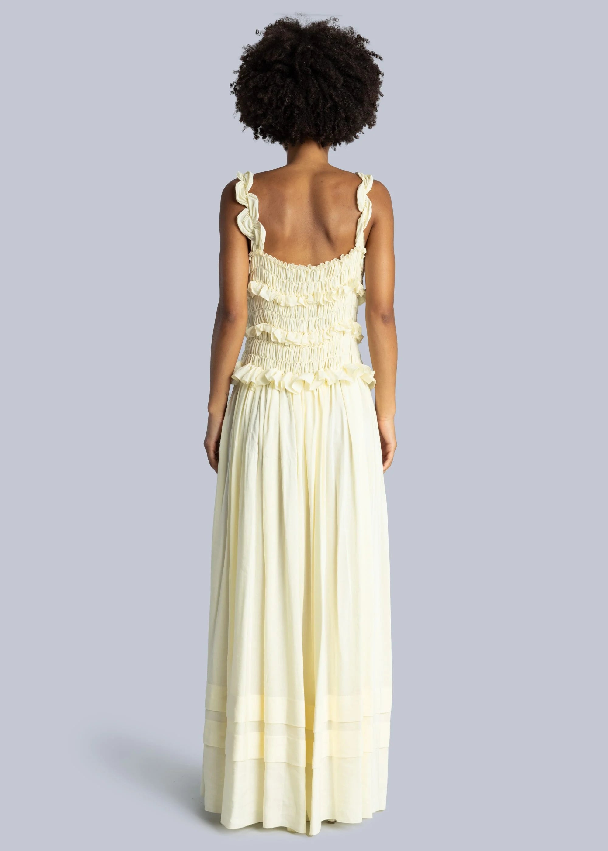 Linen Ruffle Sundress dress