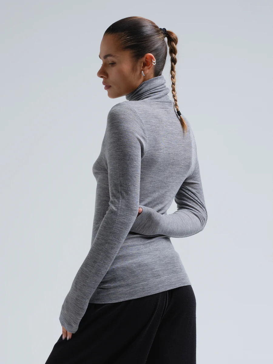 turtleneck Woolen Lola gray melange