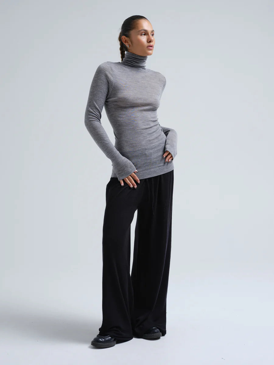 turtleneck Woolen Lola gray melange