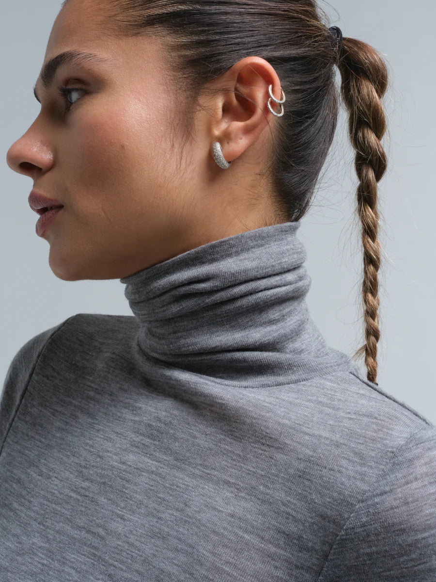 turtleneck Woolen Lola gray melange
