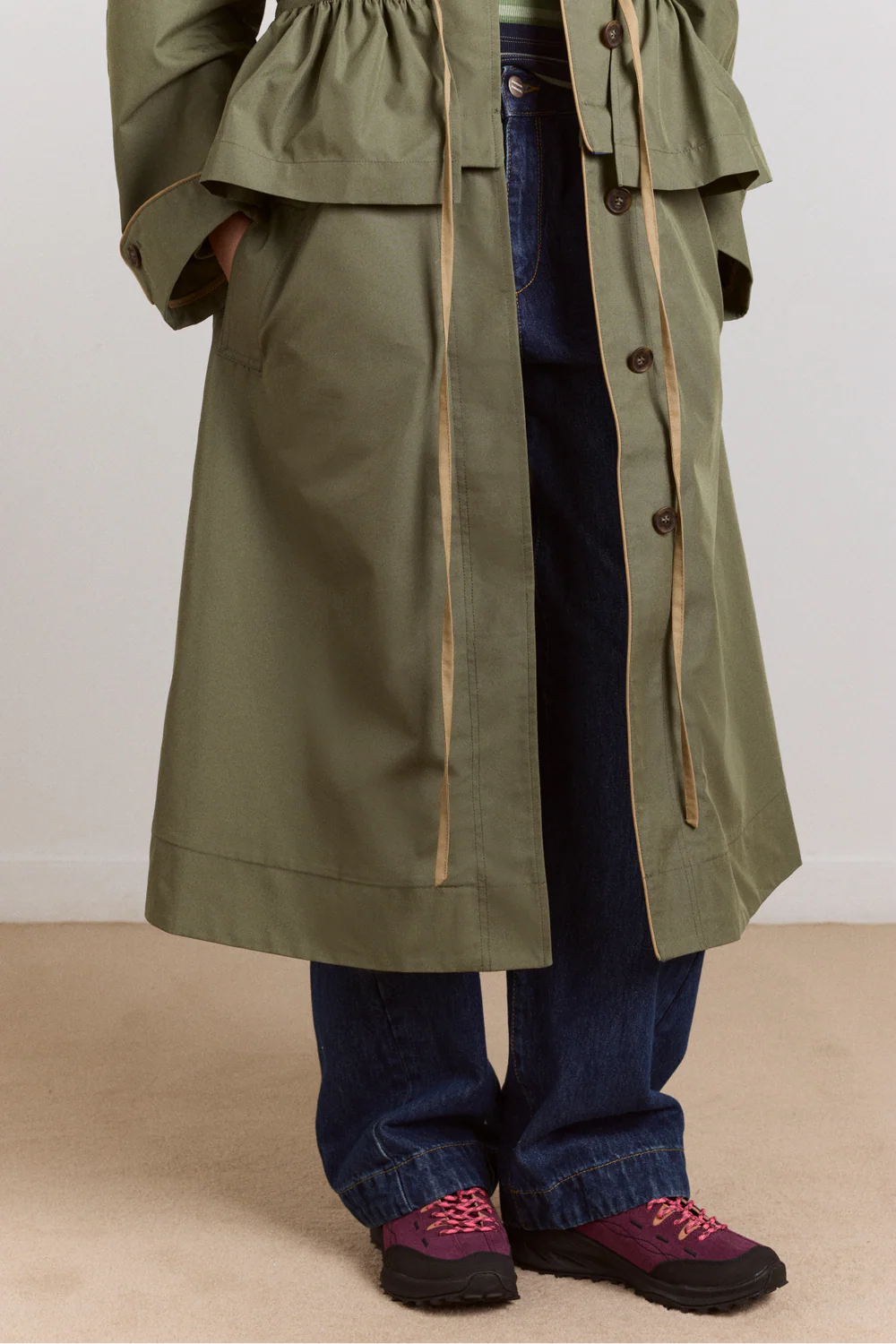 multi-kabát myrtle trench sage