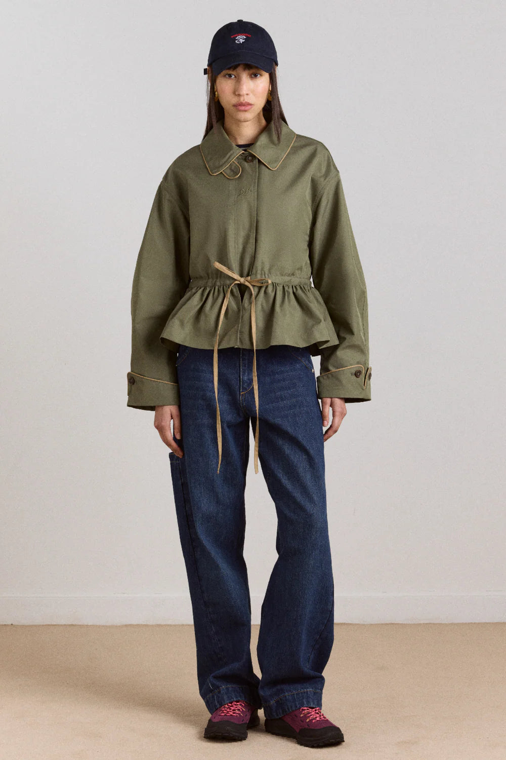multi-kabát myrtle trench sage