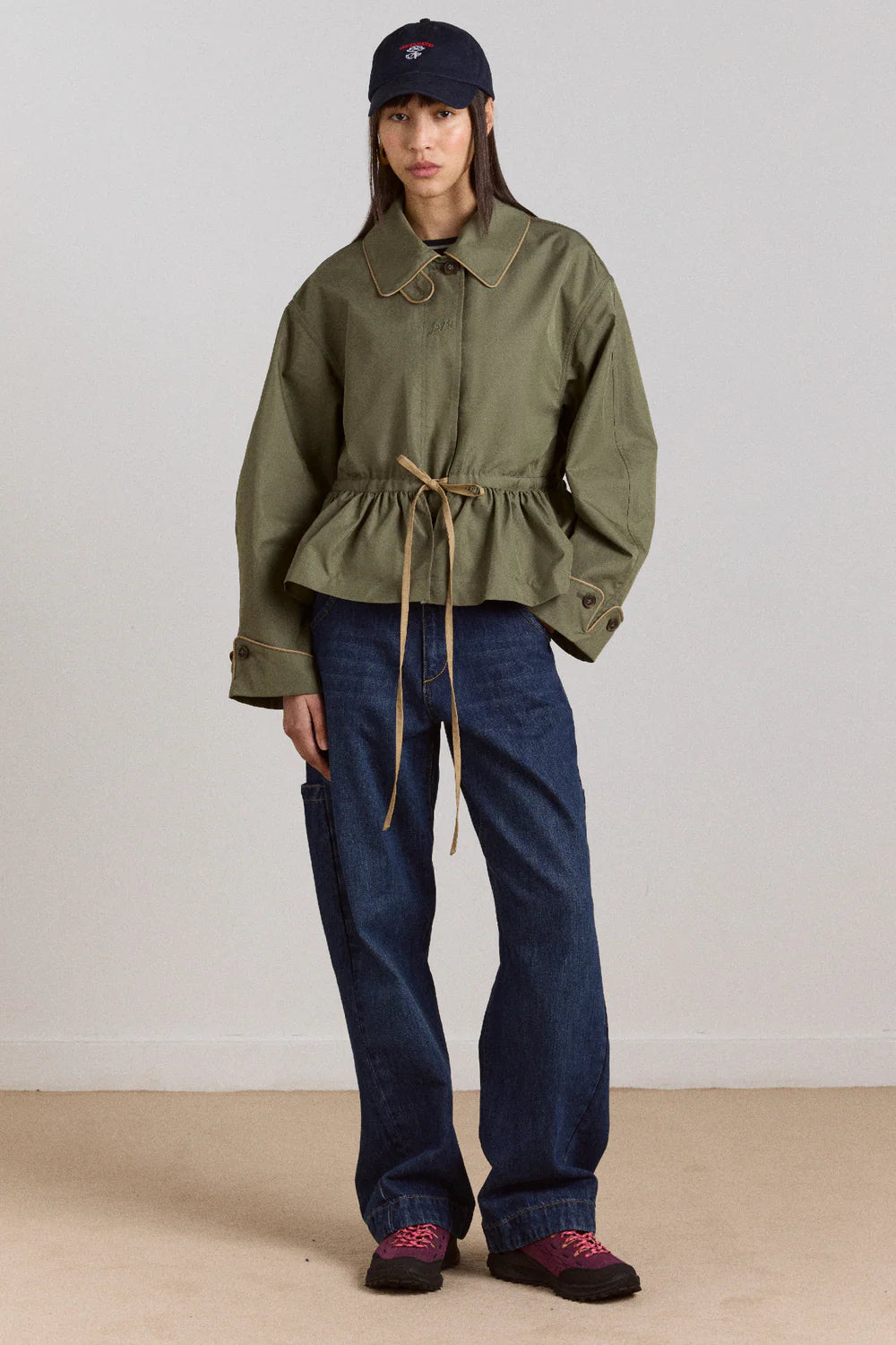 multi-kabát myrtle trench sage