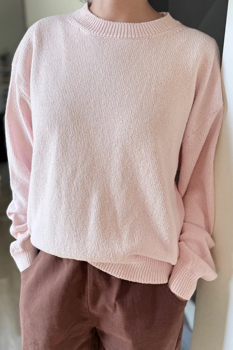 svetr milo cotton sweater - rosé