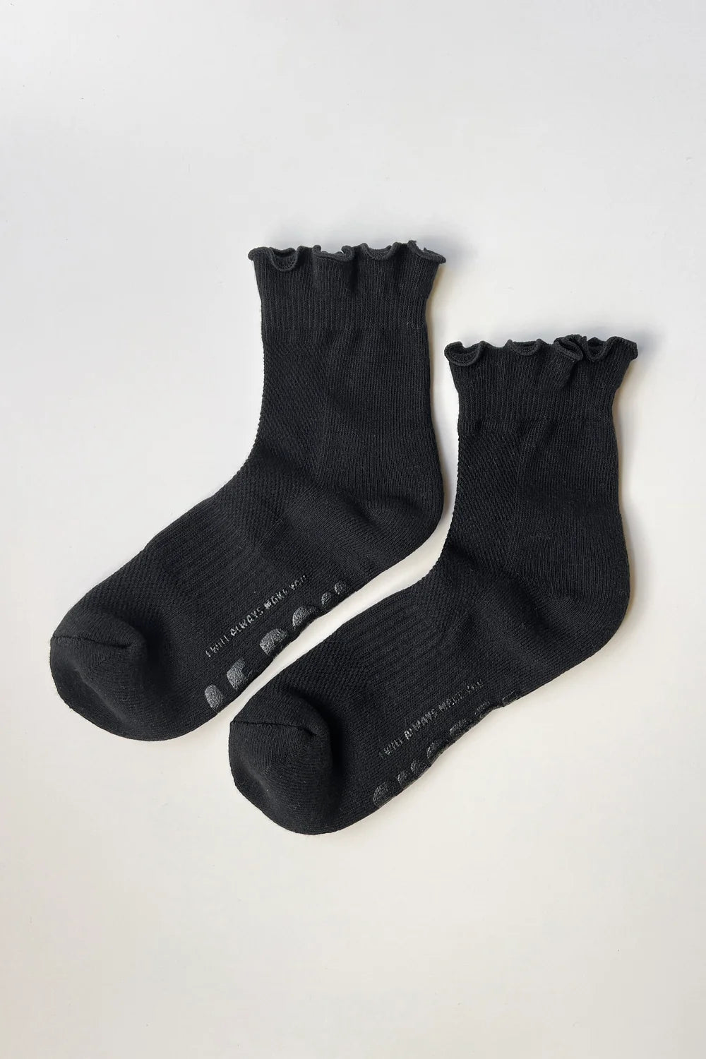 ponožky ruffled hugger crew black/black