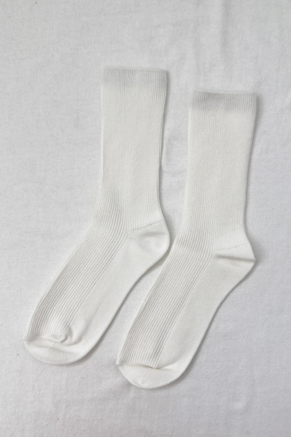 vysoké ponožky Trouser classic white
