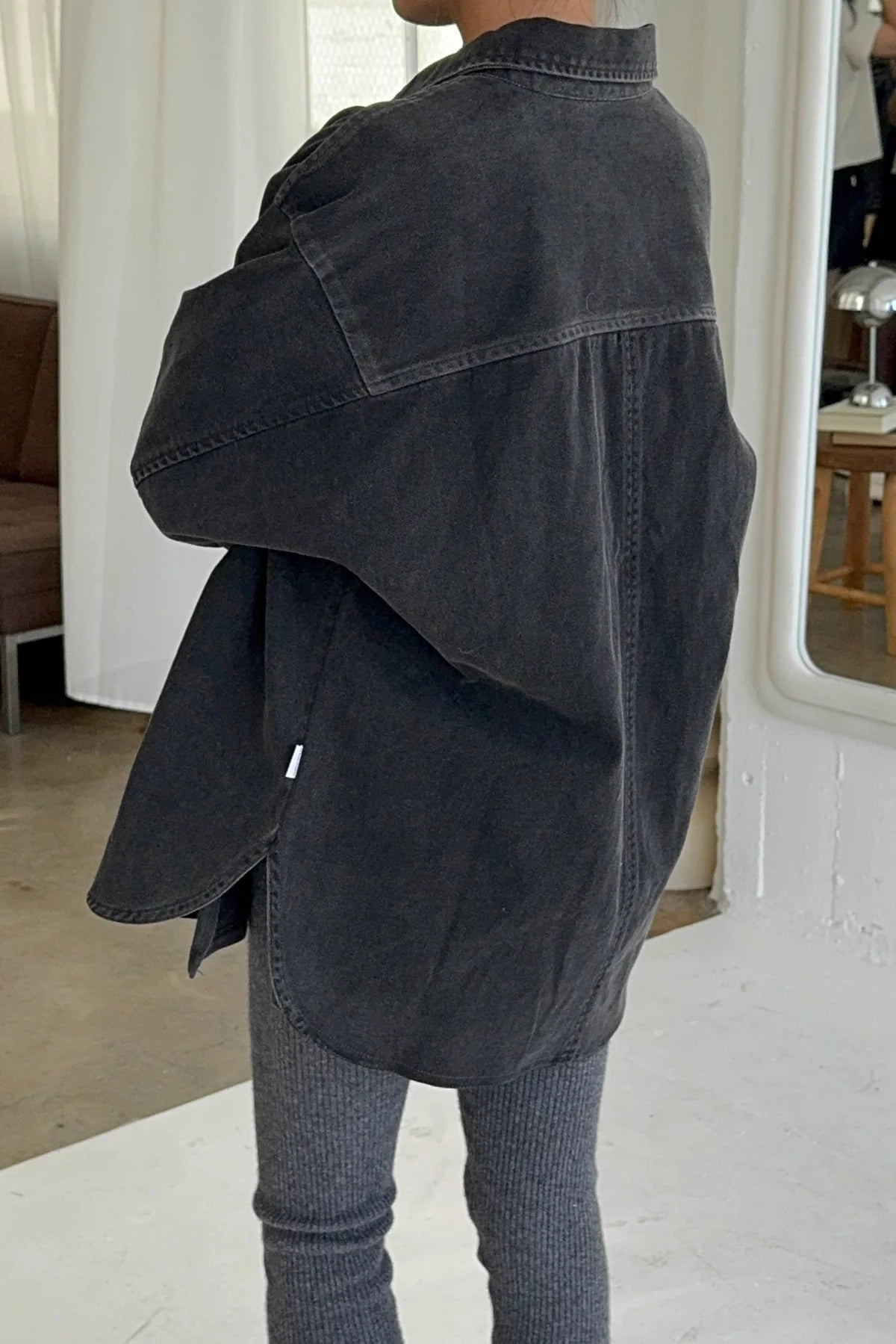 Theo Black Denim shirt