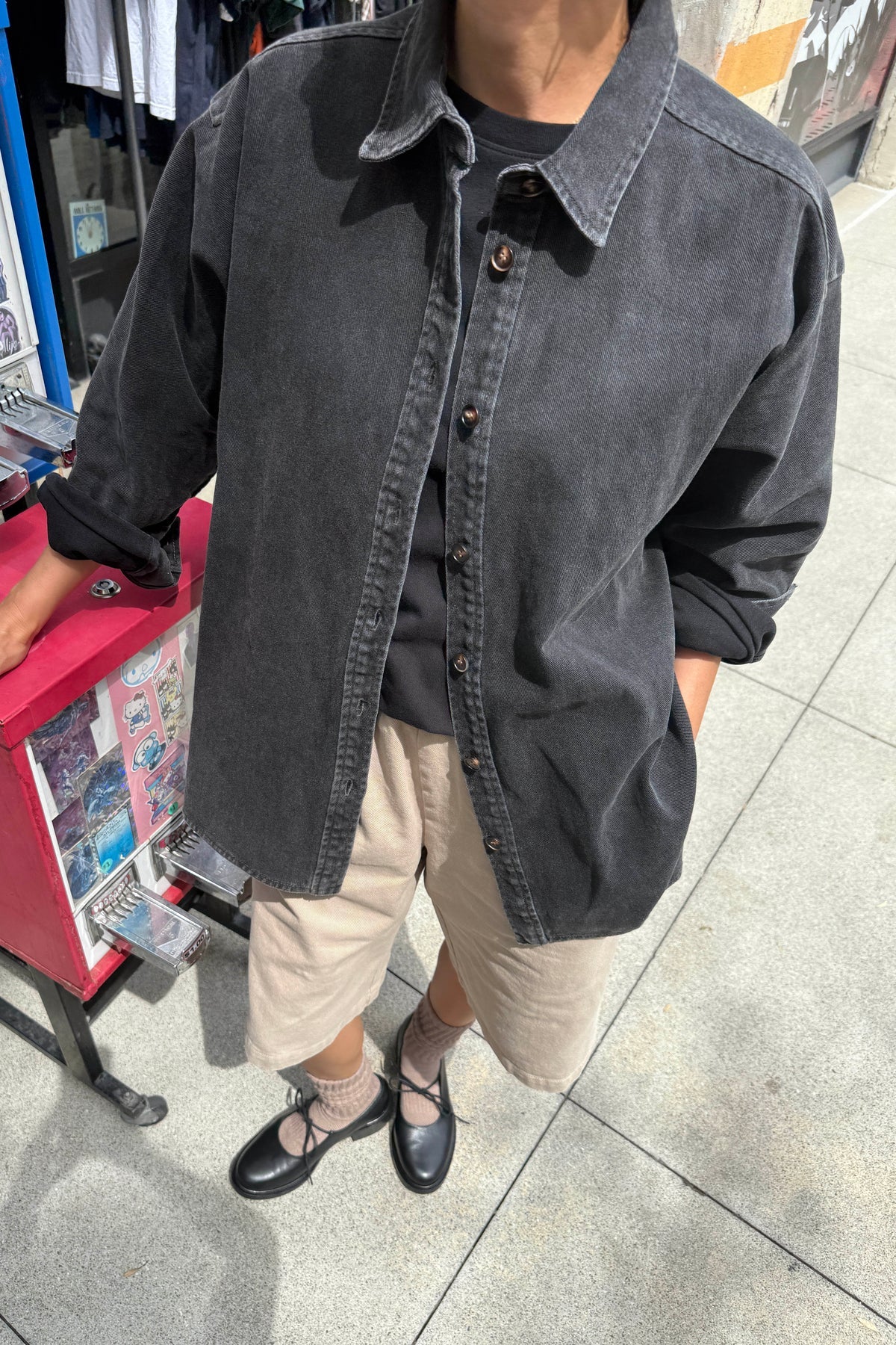 Theo Black Denim shirt