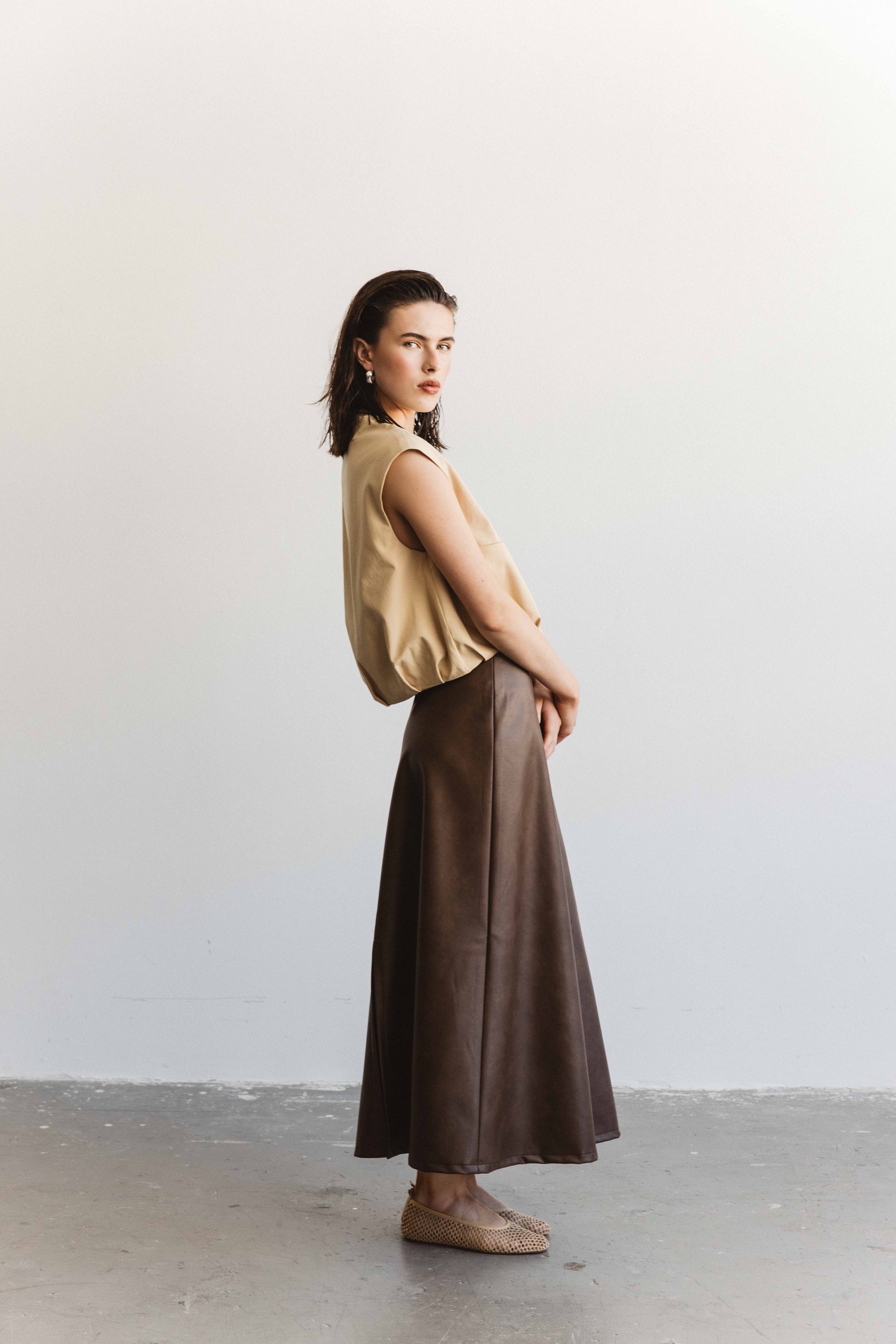 Gaia skirt brown