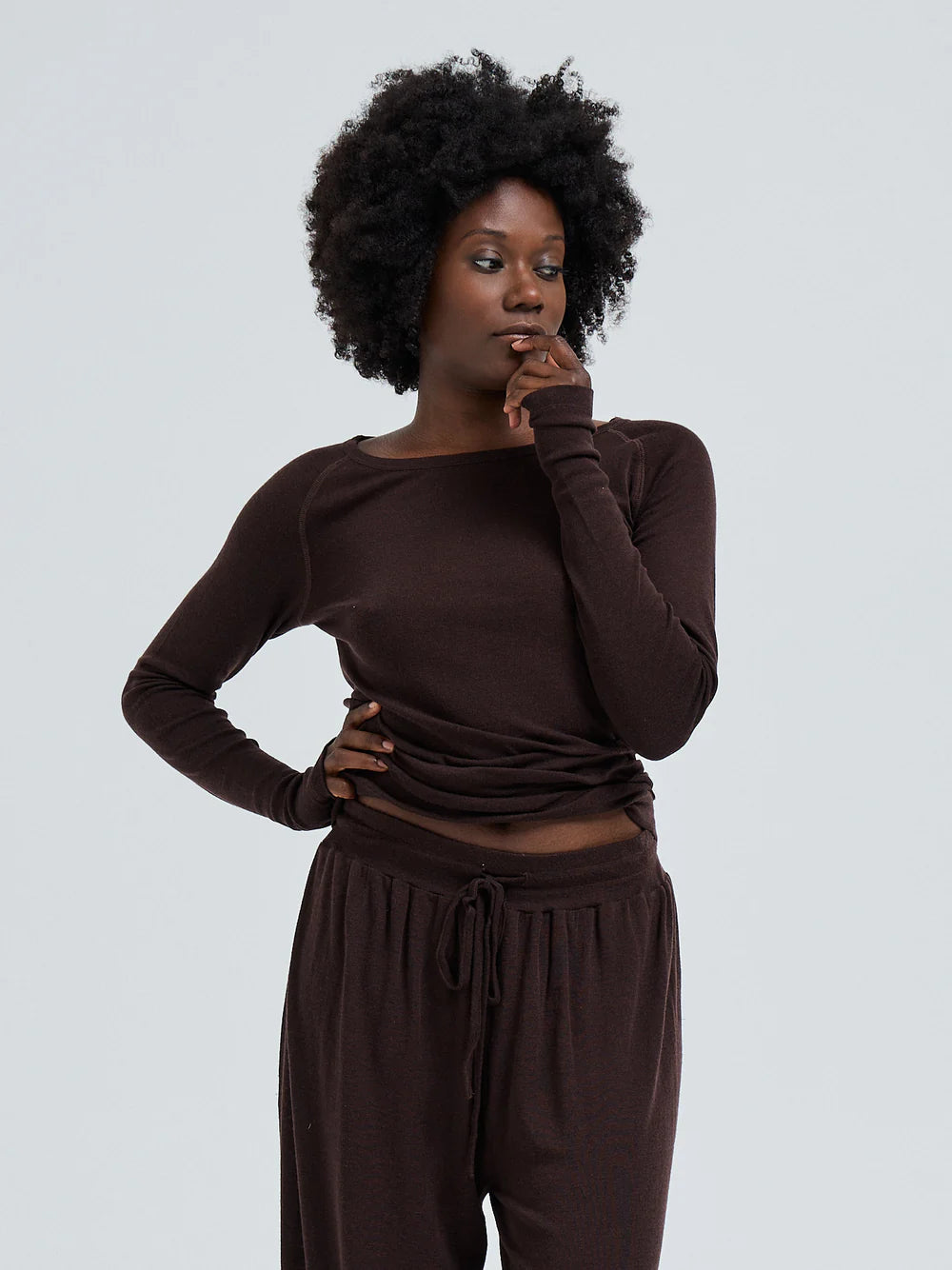Barbera dark brown trousers