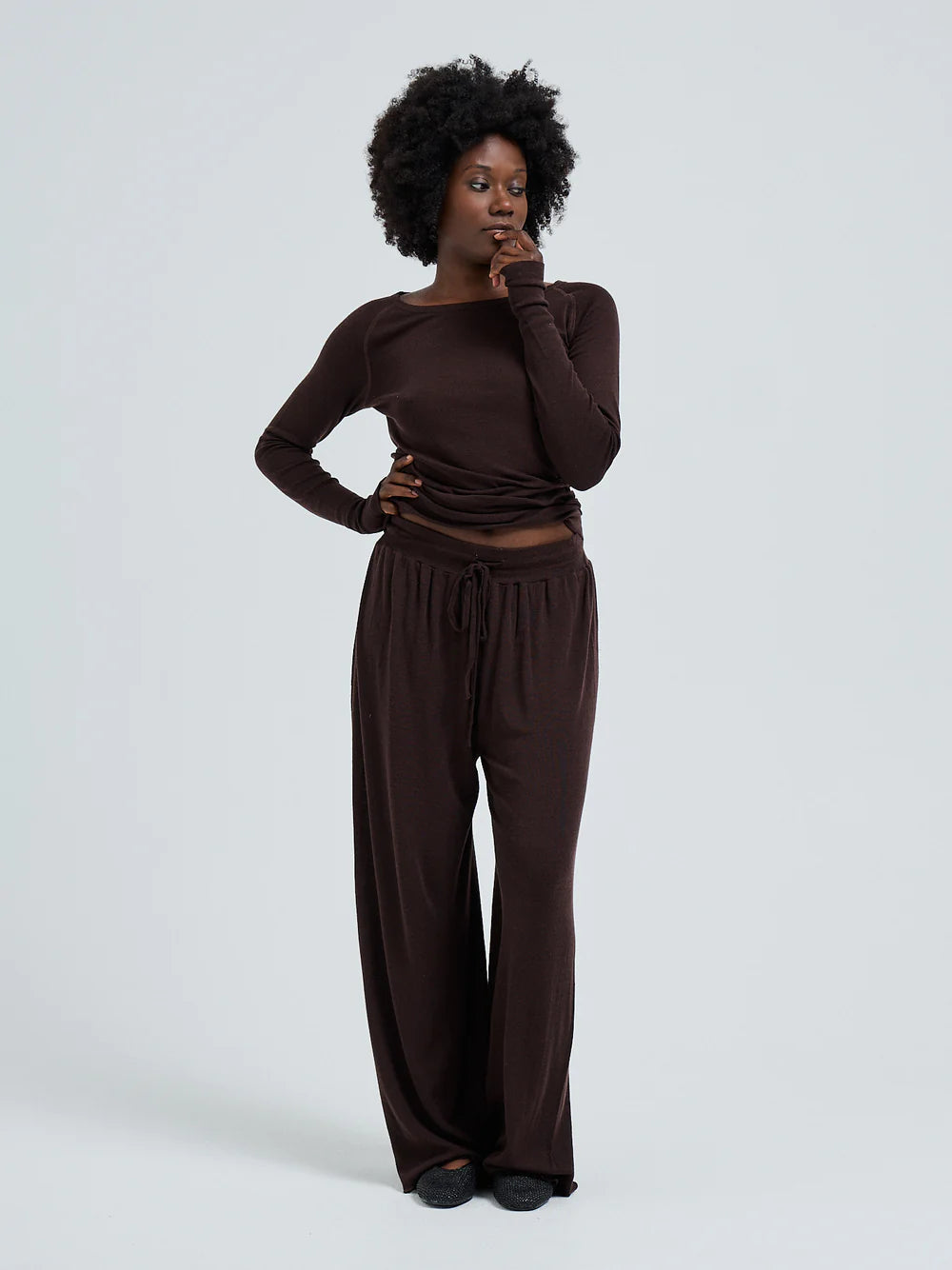 Barbera dark brown trousers