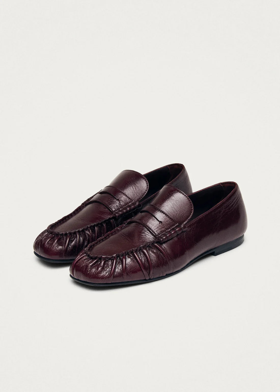 Aven Rift burgundy leather loafers