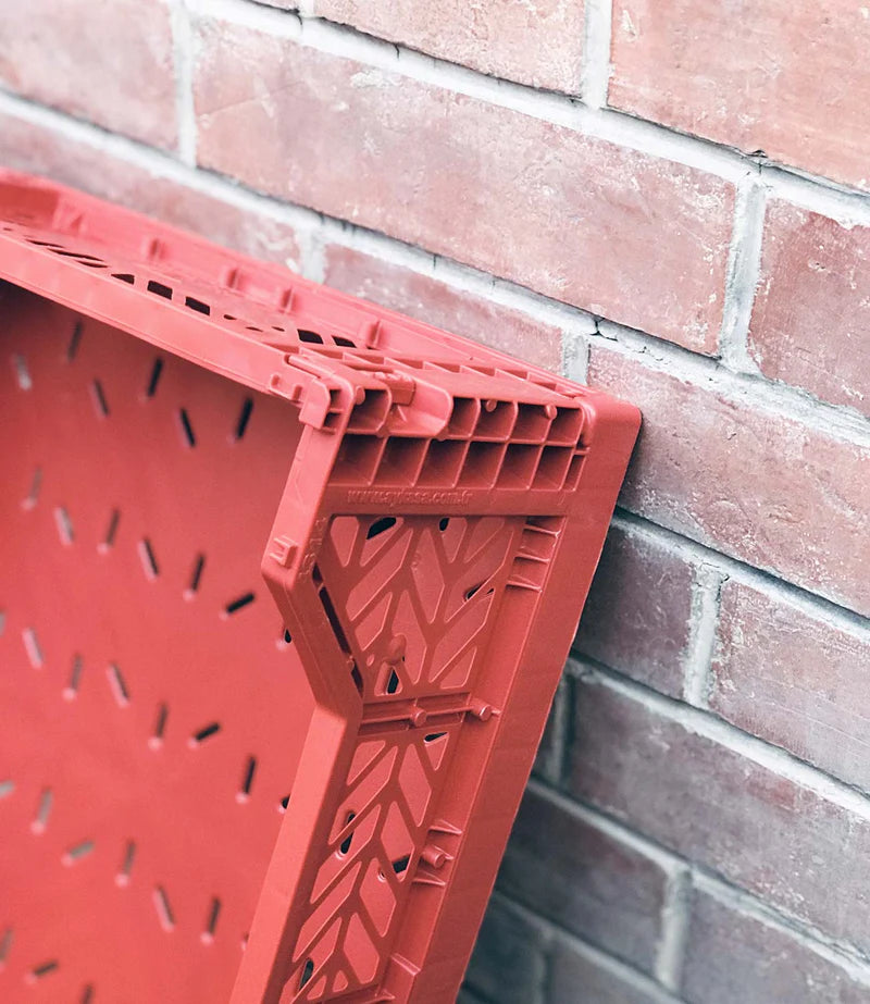 stackable storage box midi tile red