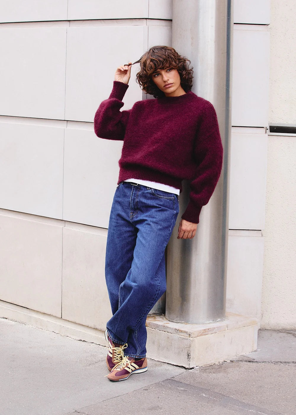 Jane eggplant mohair sweater