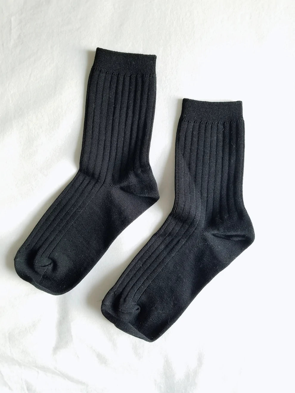 Her true black socks 
