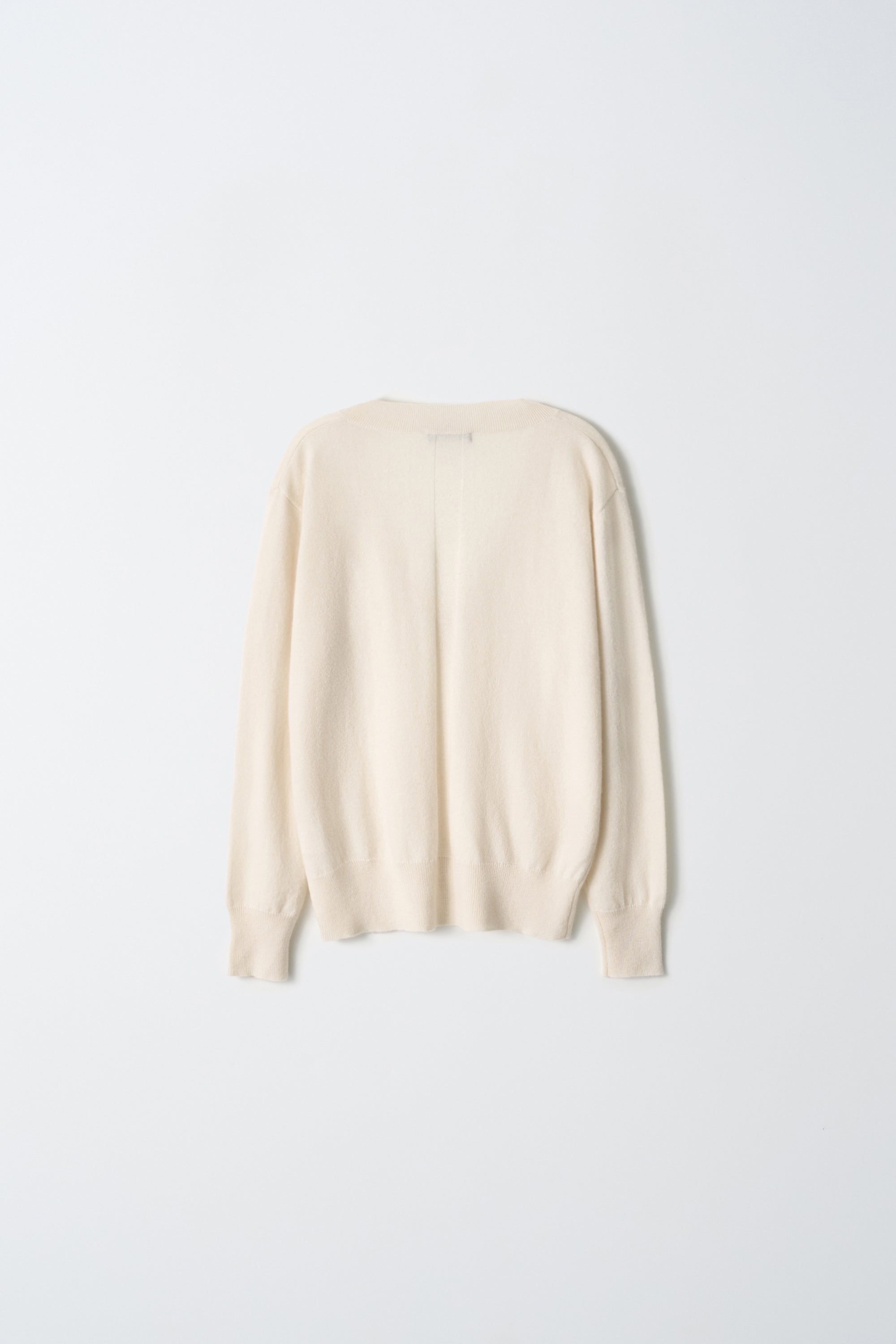oversized V-neck cashmere sweater Ivory