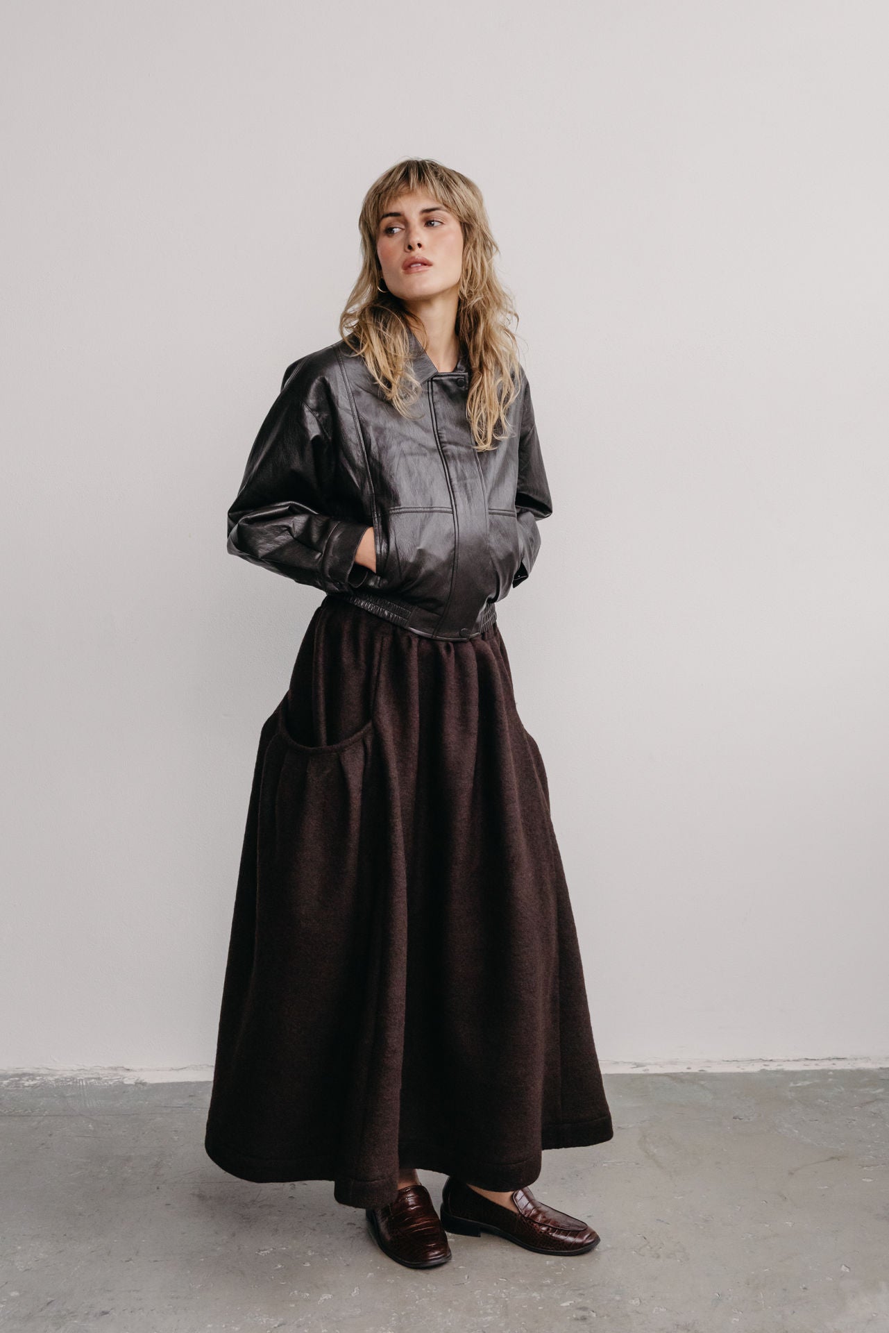Mina Skirt wool choco