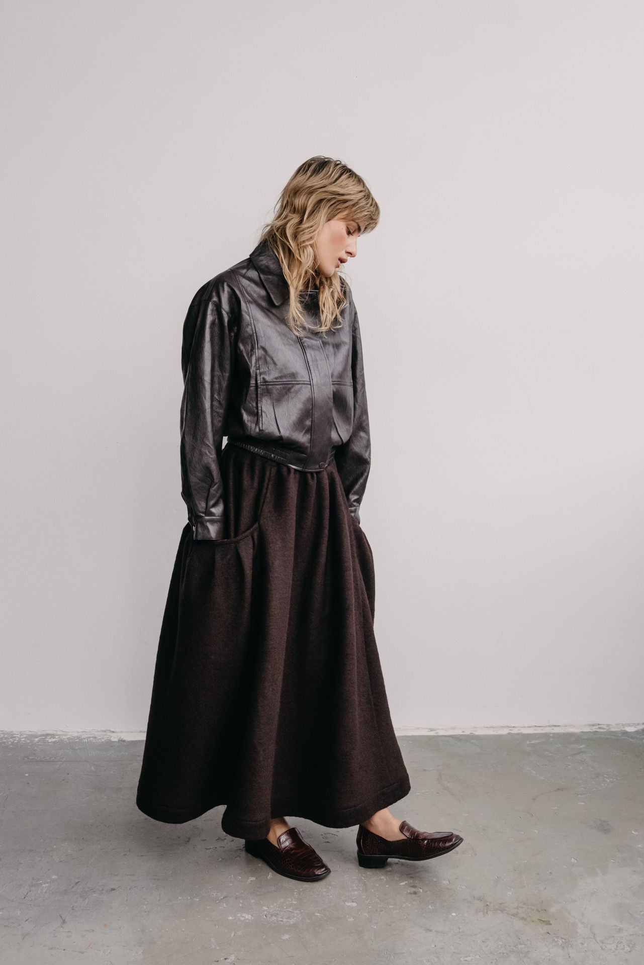 Mina Skirt wool choco